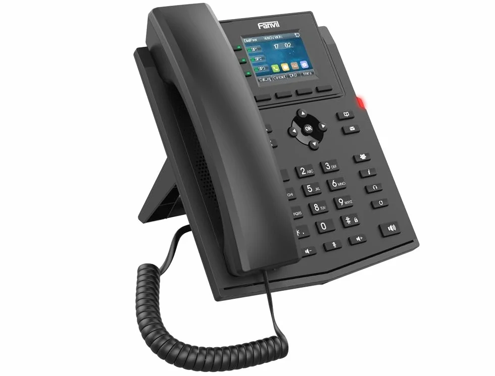 Fanvil X303W téléphone fixe Noir 4 lignes LCD Wifi