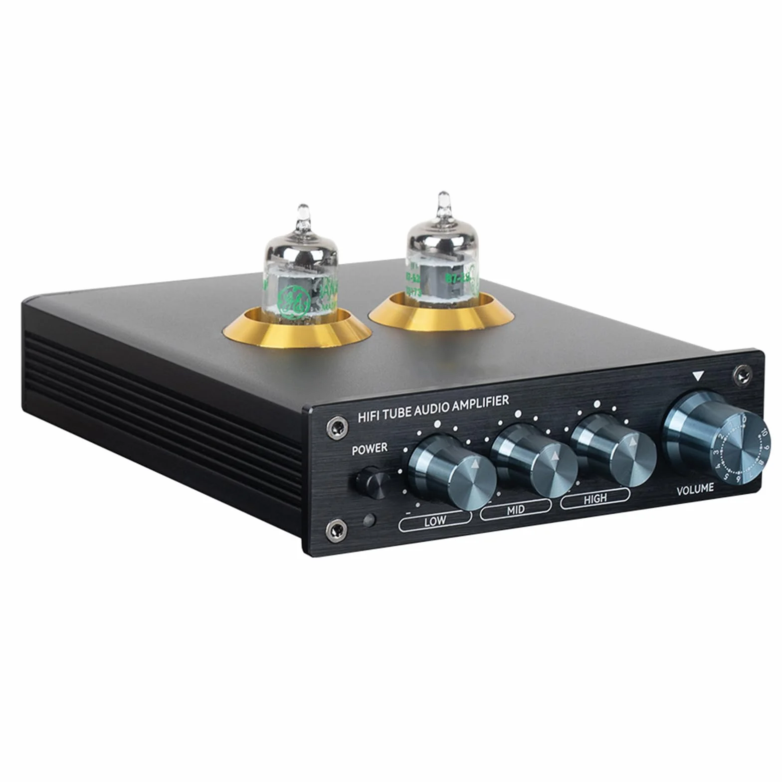 Przedwzmacniacz lampowy HiFi, 2-kanałowy wzmacniacz stereo z lampą próżniową, 3 regulowane ustawienia korekcji dla głośników półkowych, telewizora i odtwarzacza CD