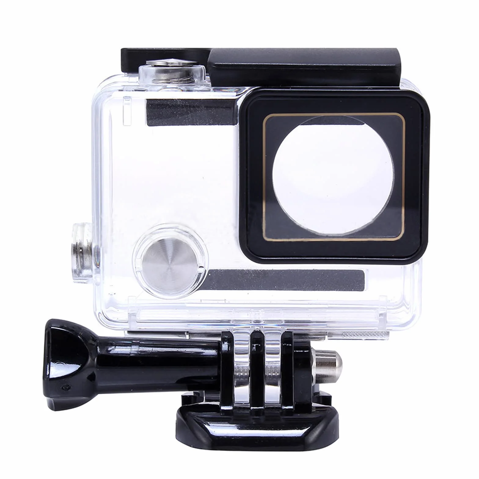 Etui ochronne, wodoszczelna obudowa z obiektywem do kamery GoPro Hero 3 + Hero 4 Action ze śrubami mocującymi i podstawą, ochrona pod wodą, 45 m etui ochronne