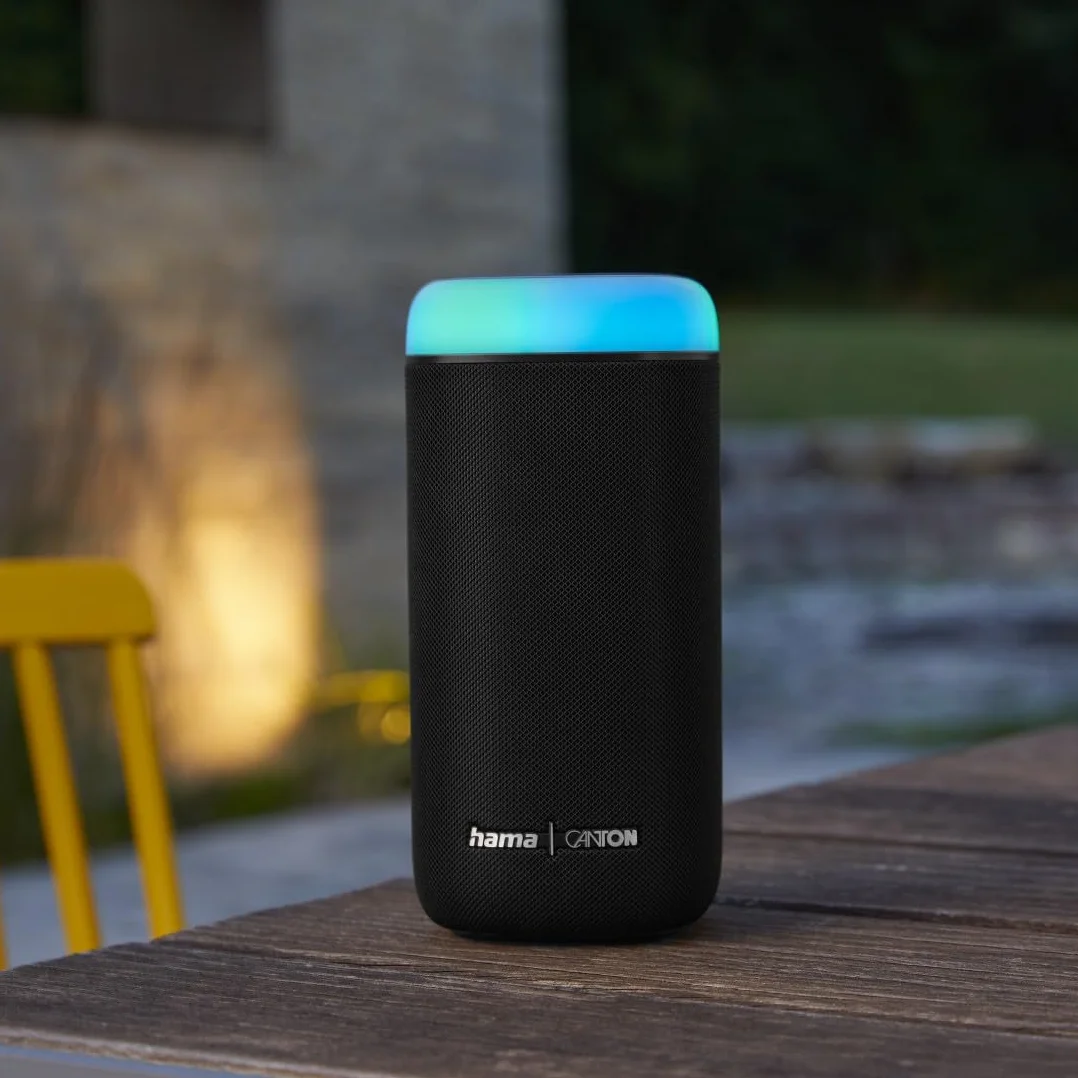 Hama Głośnik Bluetooth, 30 W (wodoodporny IPX4, efekty świetlne LED, 12 godzin pracy na baterii, mały głośnik Bluetooth, muzyka Bluetooth, pudełko na imprezy Bluetooth,