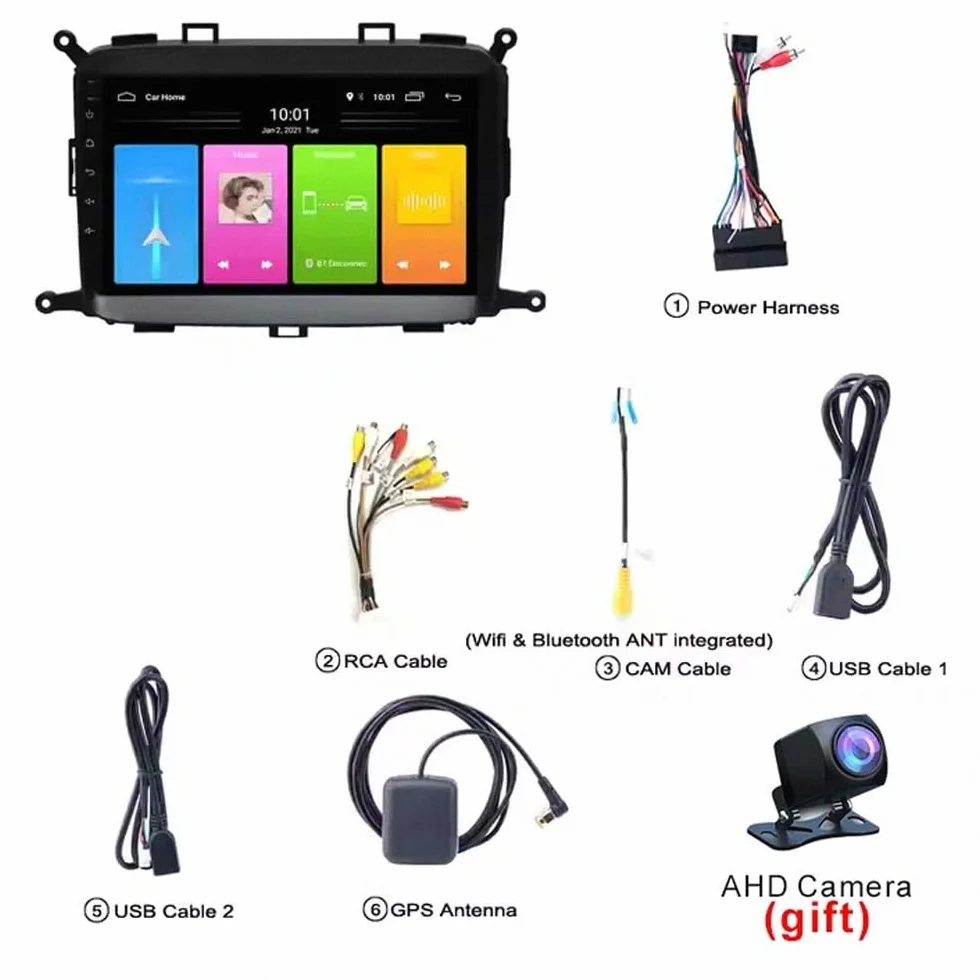 Odtwarzacz Multimedialny 2-Din dla Honda Jazz 2002-2007 Bezprzewodowe Carplay I Android Auto, Pojemnościowy Ekran Dotykowy, Nawigacja Gps Radio Fm Z, 4 Rdzeń 2G+32G