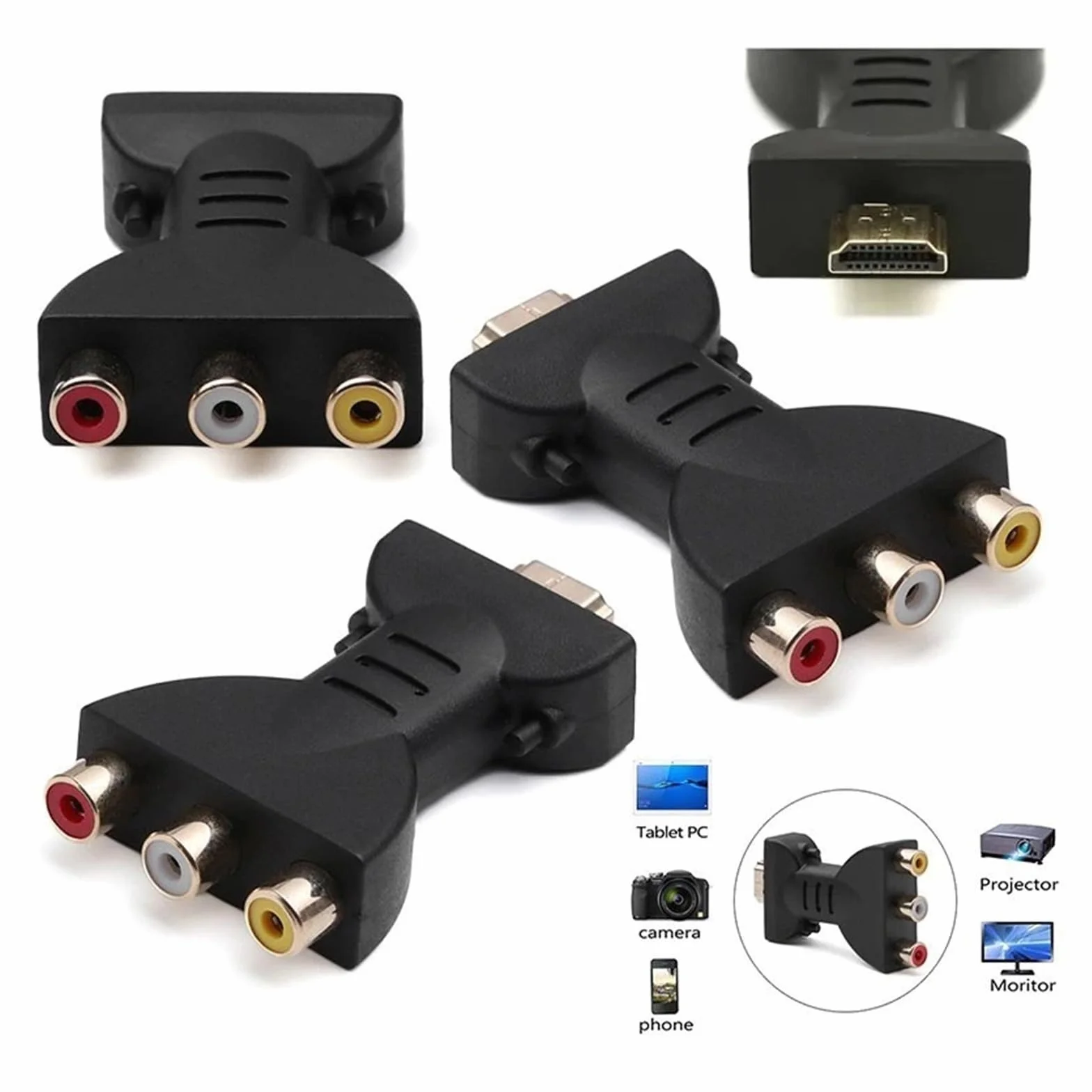 1080P HDMI do RCA konwerter adapter HDTV do 3RCA Audio Video