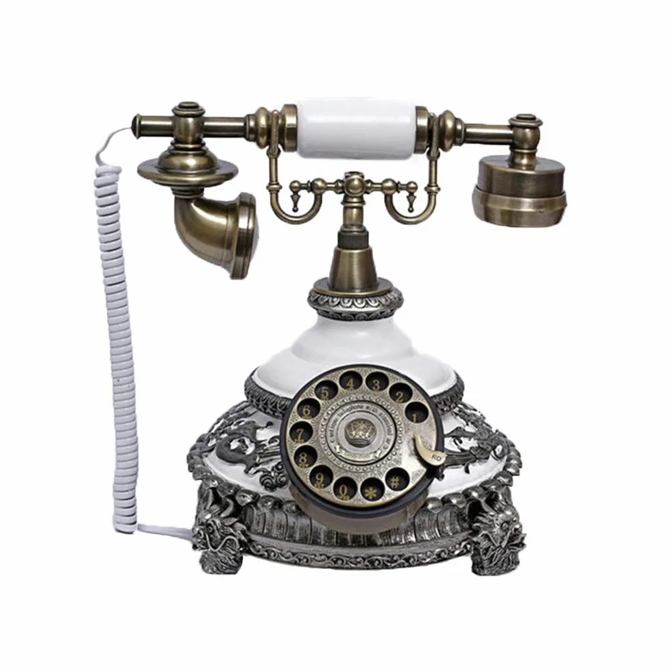 Telefon Stacjonarny Do Domu, Europejski Telefon W Stylu Antycznym, Telefony Z Tarczą Obrotową, Telefon Stacjonarny W Stylu Retro, Telefon Przewodowy Do Domu I Wystro