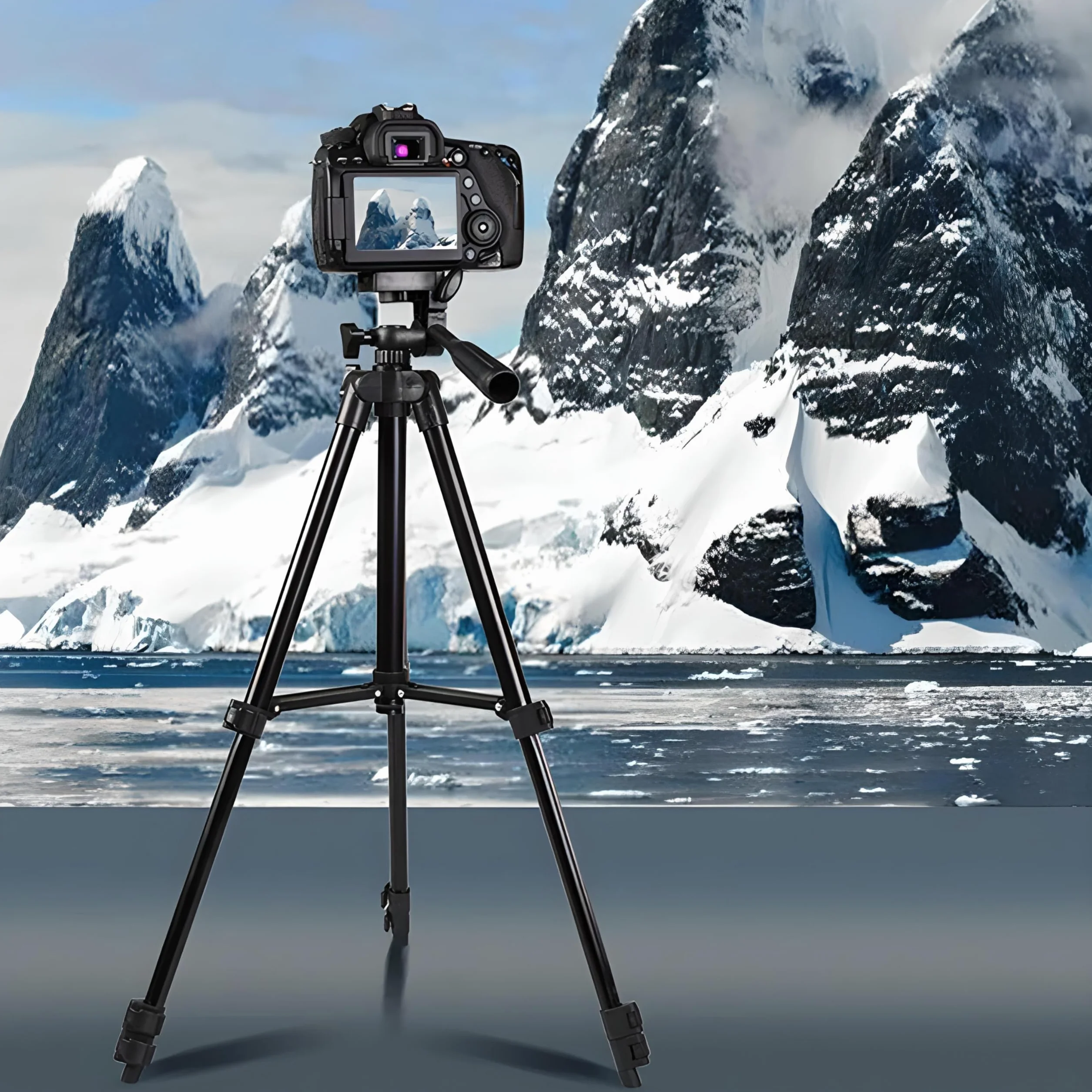 Retoo Statyw do aparatu fotograficznego do smartfona, Tripod stojak, telefon komórkowy z pilotem Bluetooth, aluminiowy statyw do aparatu o wysokości 34,5-100 cm, lekki tripod, kompatybilny z