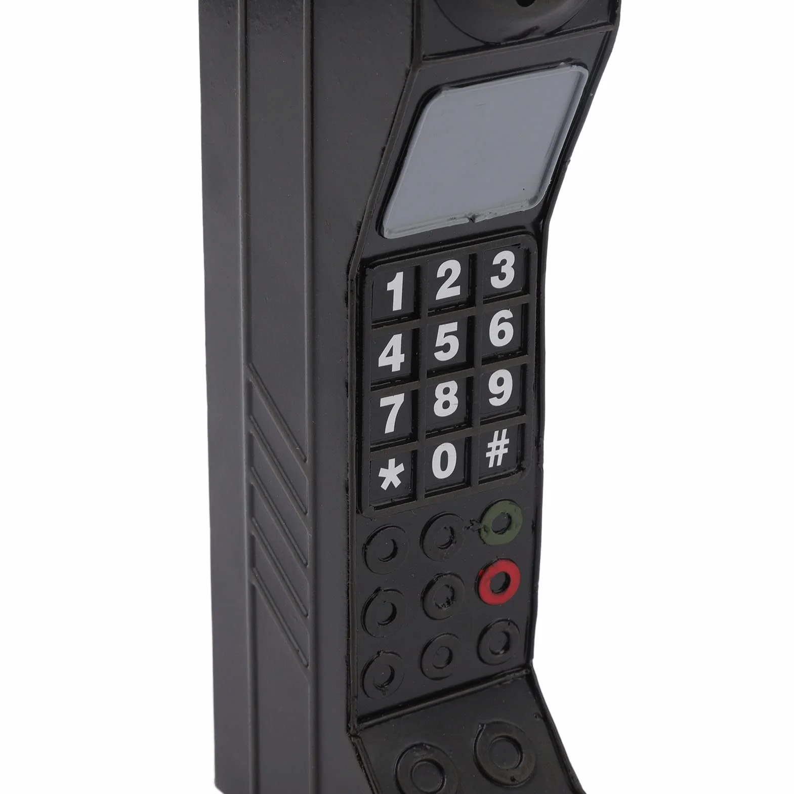 Ozdoba na Telefon Komórkowy z Cegły w Stylu Retro - Imitacja Rekwizytów Fotograficznych Stylizowany Stary Telefon Komórkowy do Dekoracji (BLACK)