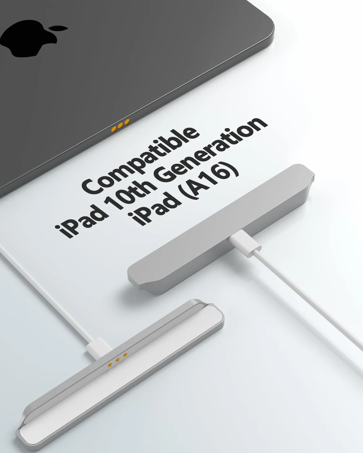 Magnetyczna bezprzewodowa ładowarka do iPada 10. generacji, iPad (A16) tylko, inteligentne złącze szybkiego ładowania 18 W, stop bezprzewodowa podkładka do ładowania z kablem USB-C