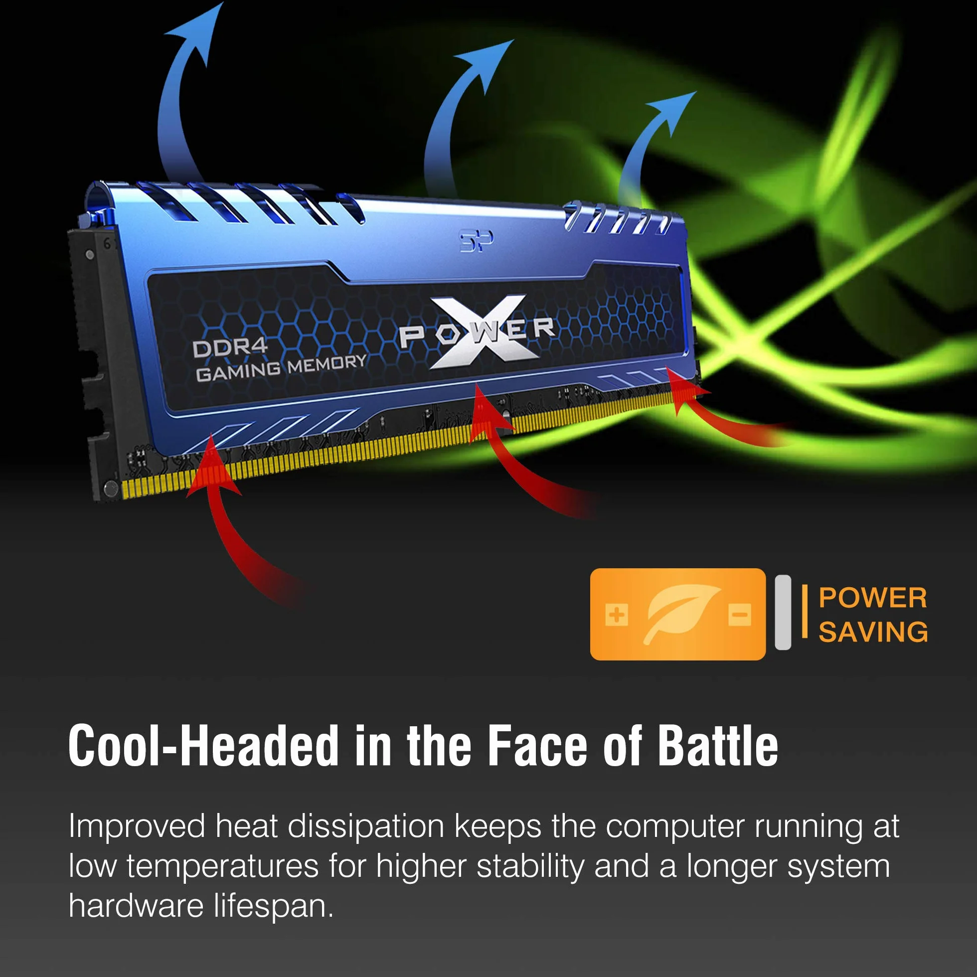 Silicon Power 8 GB XPOWER Turbine Gaming DDR4 2666 MHz (PC4 25600) 288-pin CL16 1,35 V UDIMM moduł pamięci stacjonarnej – niskie napięcie
