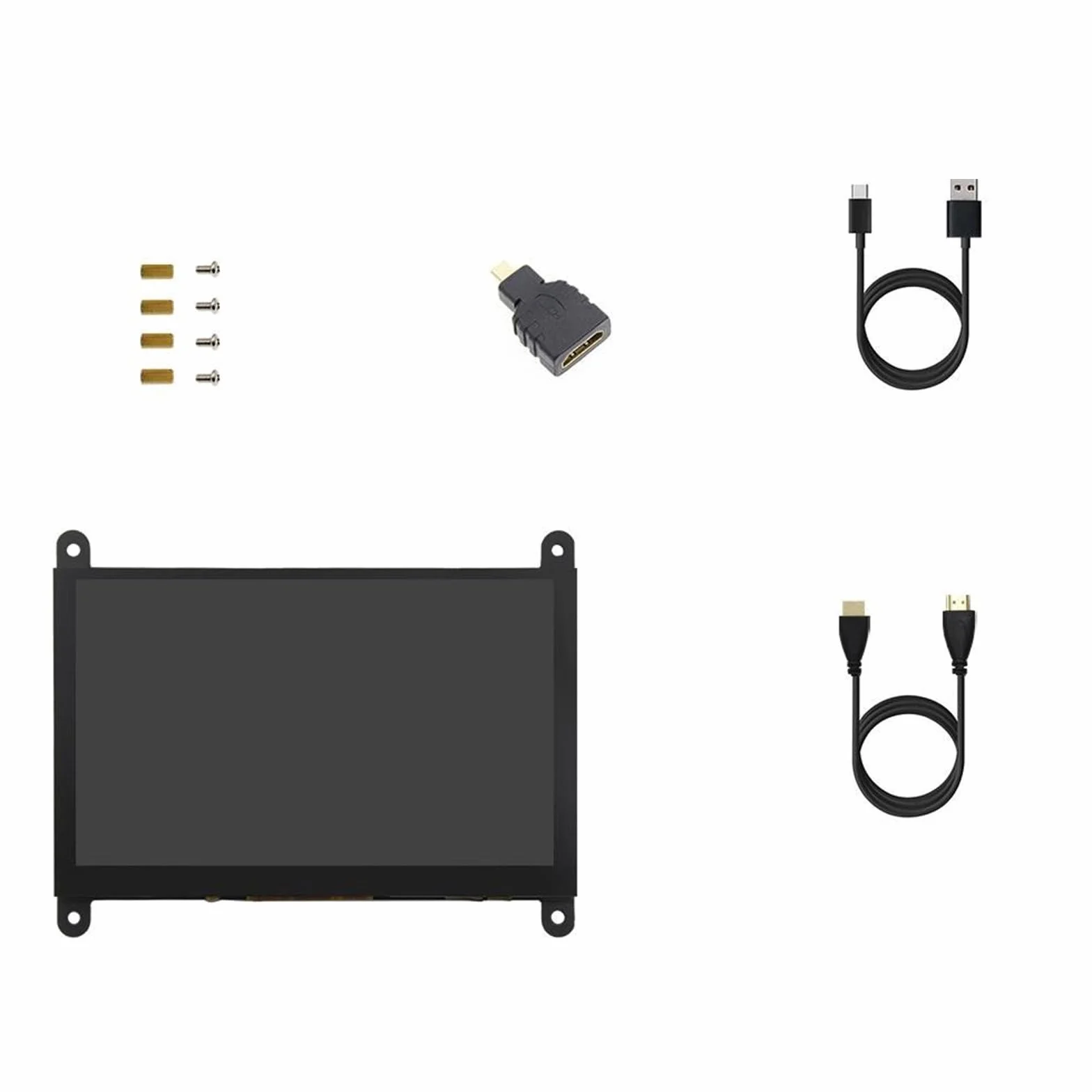 5-calowy ekran dotykowy panel monitora LCD pojemnościowy dotykowy 1024x600 dla 5 3B+ 4B konsola do gier