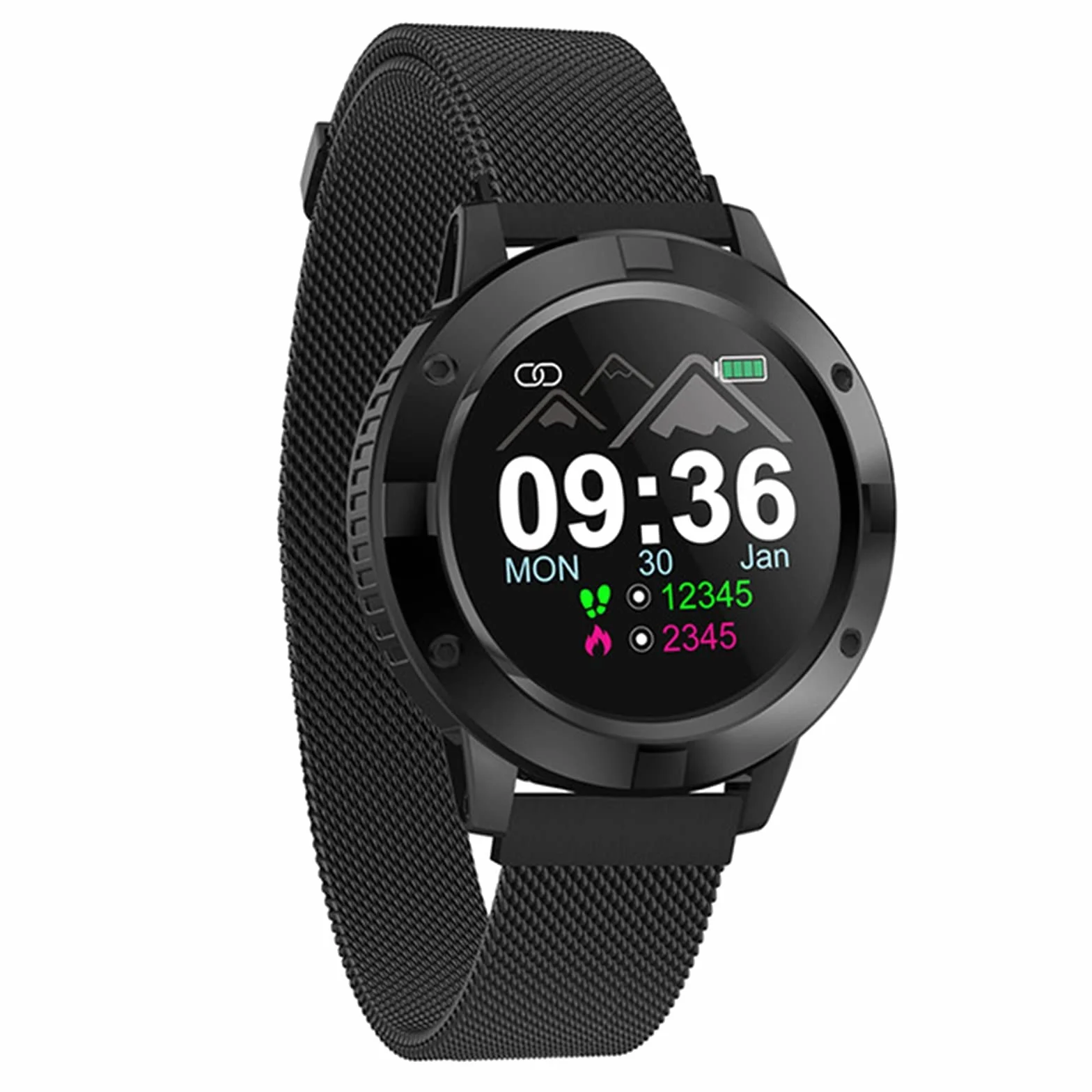 KANBUN Q10 Smart Watch damski IP67, wodoodporny smartwatch dla mężczyzn, opaska na nadgarstek, pomiar tętna, tryby multisportowe, tracker fitness, krokomierz (A)