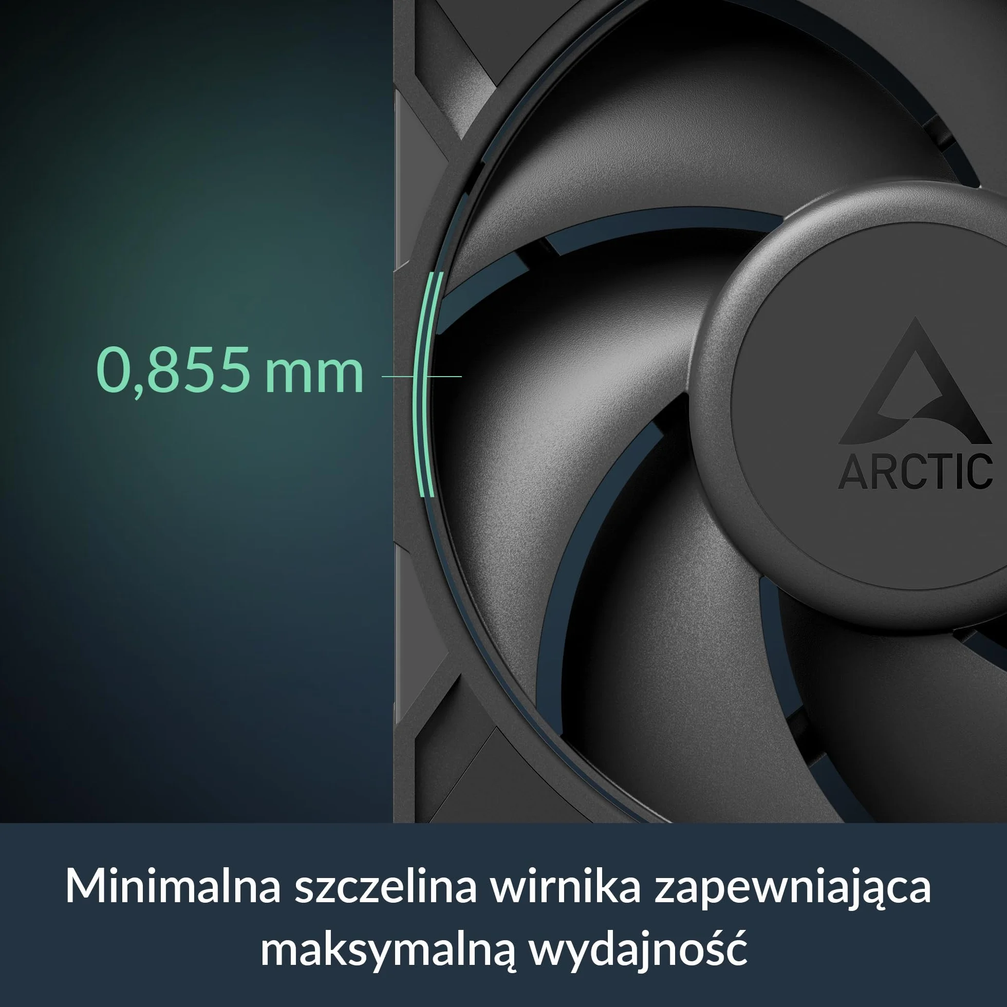 ARCTIC P12 Pro - Mocny Wentylator Premium, Wentylator PWM 120 mm, 600-3000 rpm, 0 rpm <5% PWM, łożysko ślizgowe Hydrodynamiczne, 4-Pin - Czarny