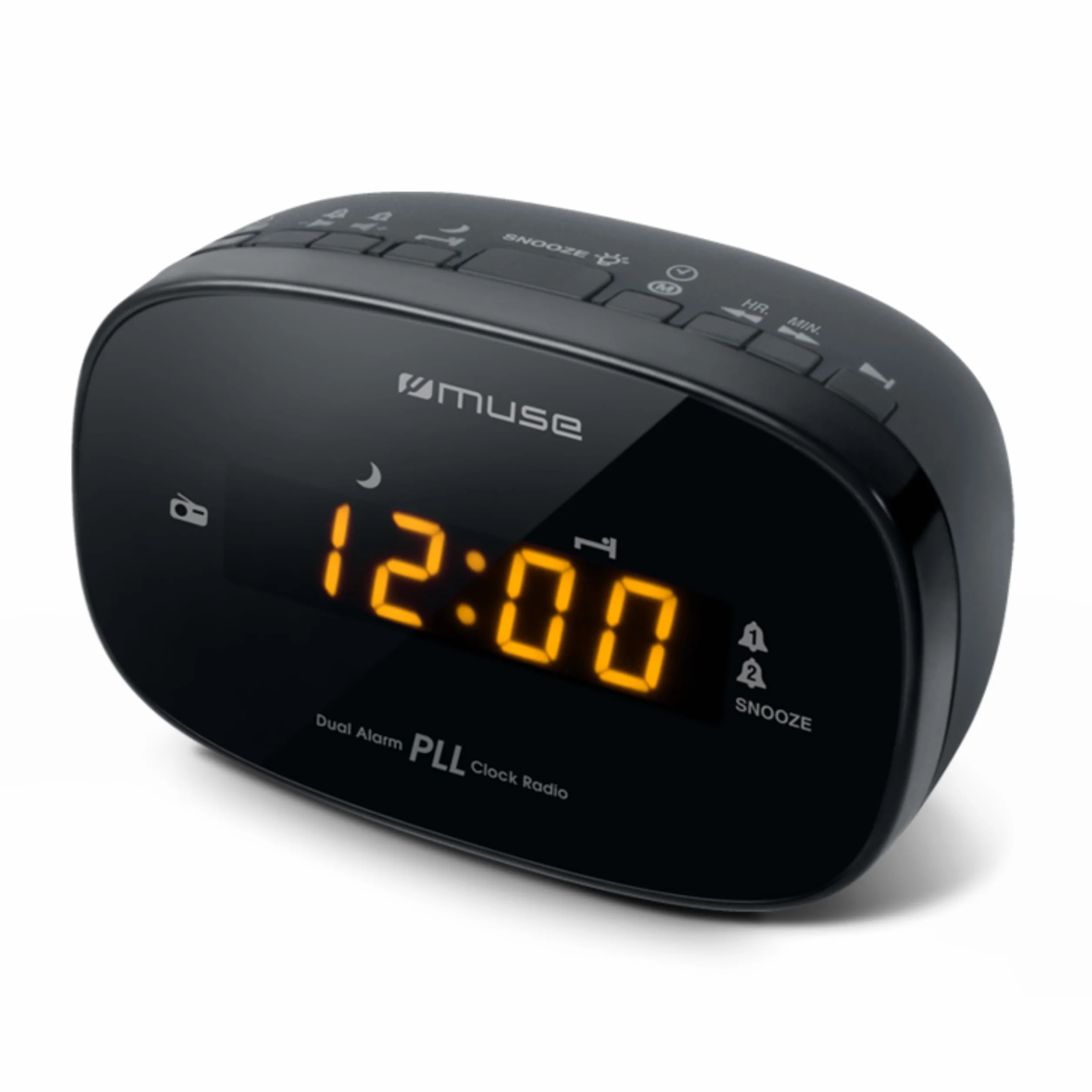 MUSE Radiobudzik M-150 CR, Czarny
