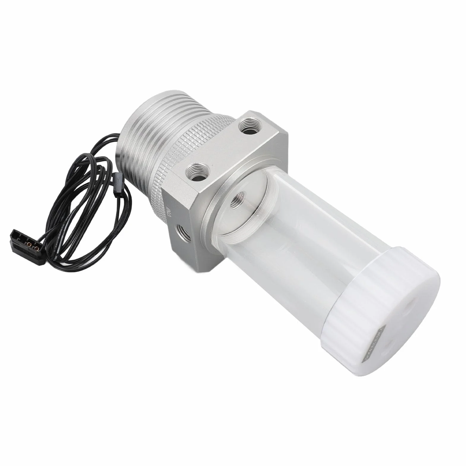 Zbiornik Pompy Chłodzącej wodę, Stop Aluminium z Filtrem 30 Mesh, Natężenie Przepływu 1100 L/h dla Układu Chłodzenia wodą Komputera PC (SILVER)
