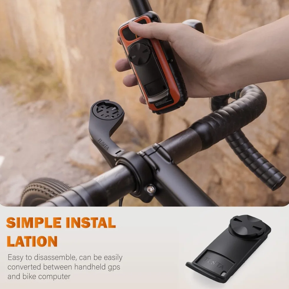 TUSITA Uchwyt Adapter Rowerowy Kompatybilny z Garmin Handheld GPS, Klips Ćwierć Obrotu