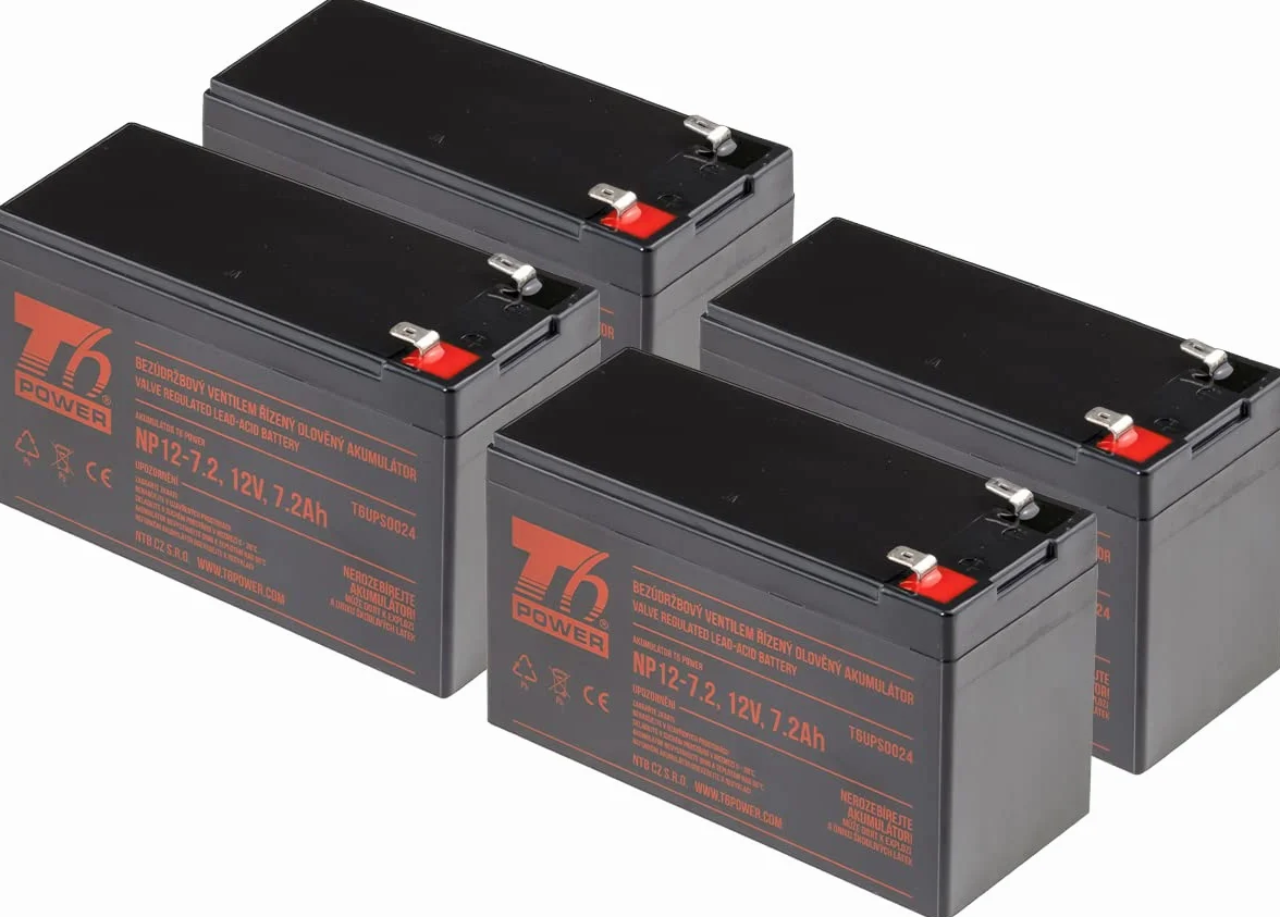 Zestaw akumulatorów T6 Power do zasilacza zapasowego APC, numer części RBC31, VRLA, 12 V