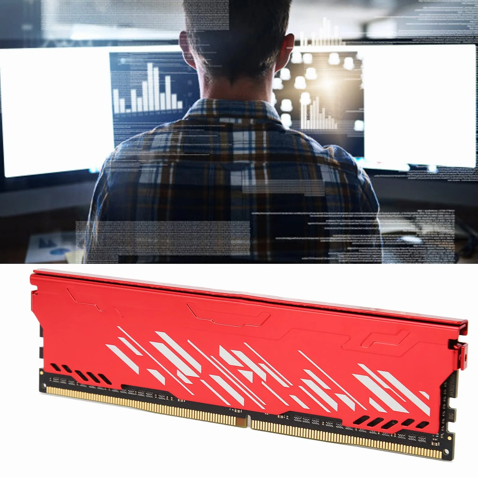 Moduł Pamięci Stacjonarnej DDR4, Zestaw 32 GB, moduł 2 X 16 GB 3200 MHz CL18 22 22 42, w Obudowie ze Stopu Aluminium do Przetaktowywania i Gier, Kompatybilny z Różnymi Systemami