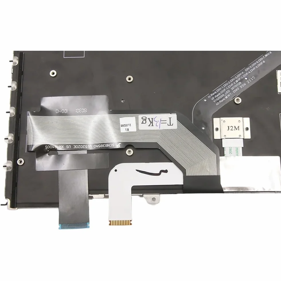 Dla ThinkPad X380 Yoga Laptop Keyboard Wewnętrzny USA angielski srebrny podświetlenie FRU: 01HW655 01HX100 części do laptopa