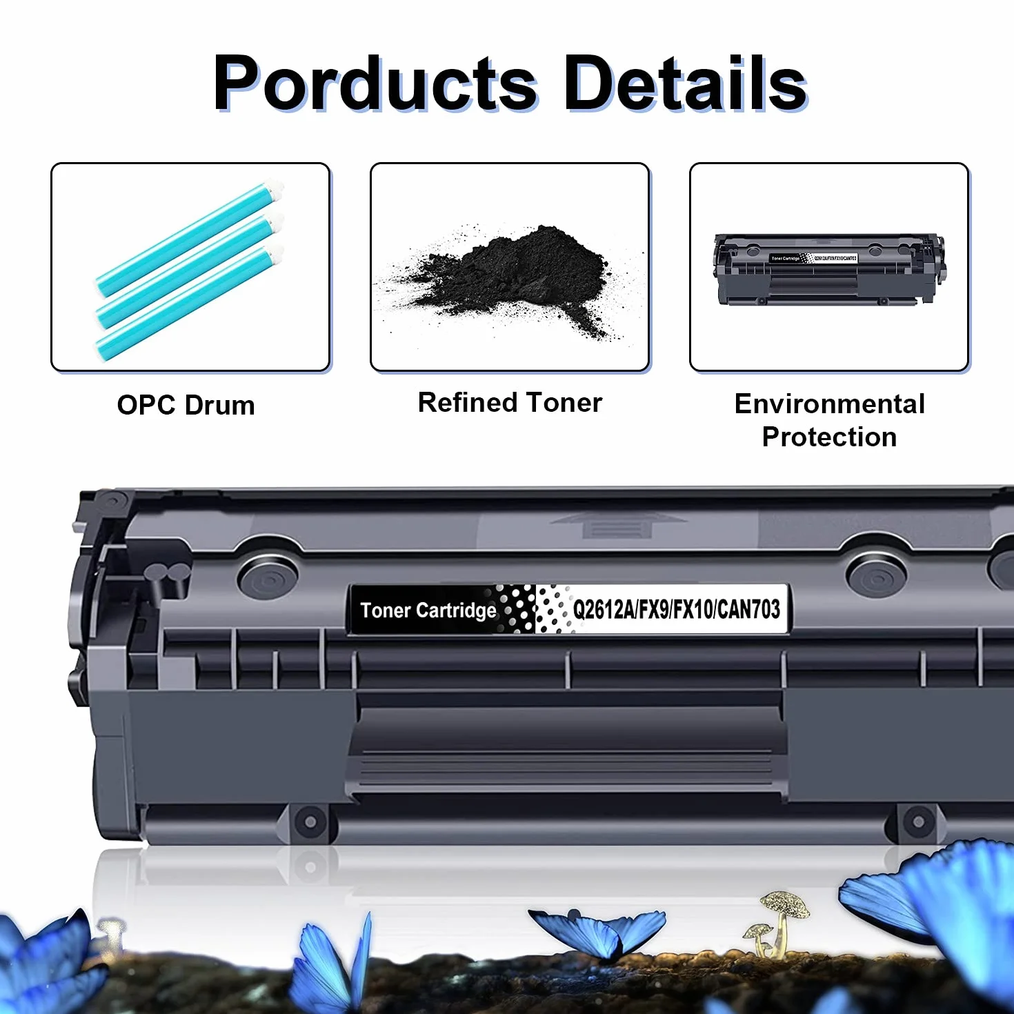 LOSMANN Toner kompatybilny z Q2612A 12A FX9 FX10 CAN703 do Canon I-Sensys LBP-2900 LBP-2900b LBP-2900i LBP-3000 Lasershot LBP-2900 LBP-3000 HP Laserjet 3015 3015AI. O 3020 3030AIO M1005MFP 1x Toner