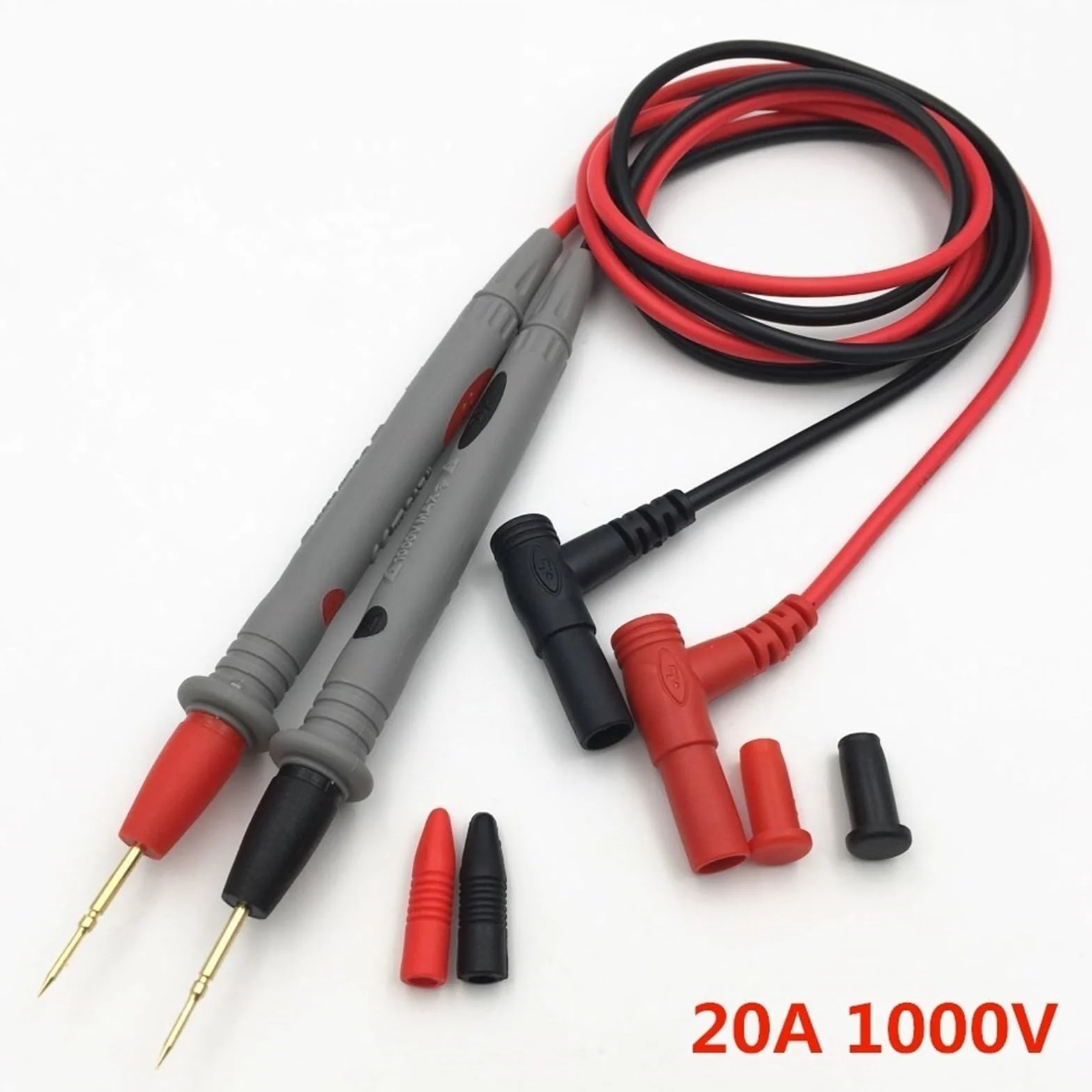 1 para 20 A 1,1 m multi metr długopis testowy kabel końcówka igły sonda cyfrowy multimetr sonda przewód igła złoty pin