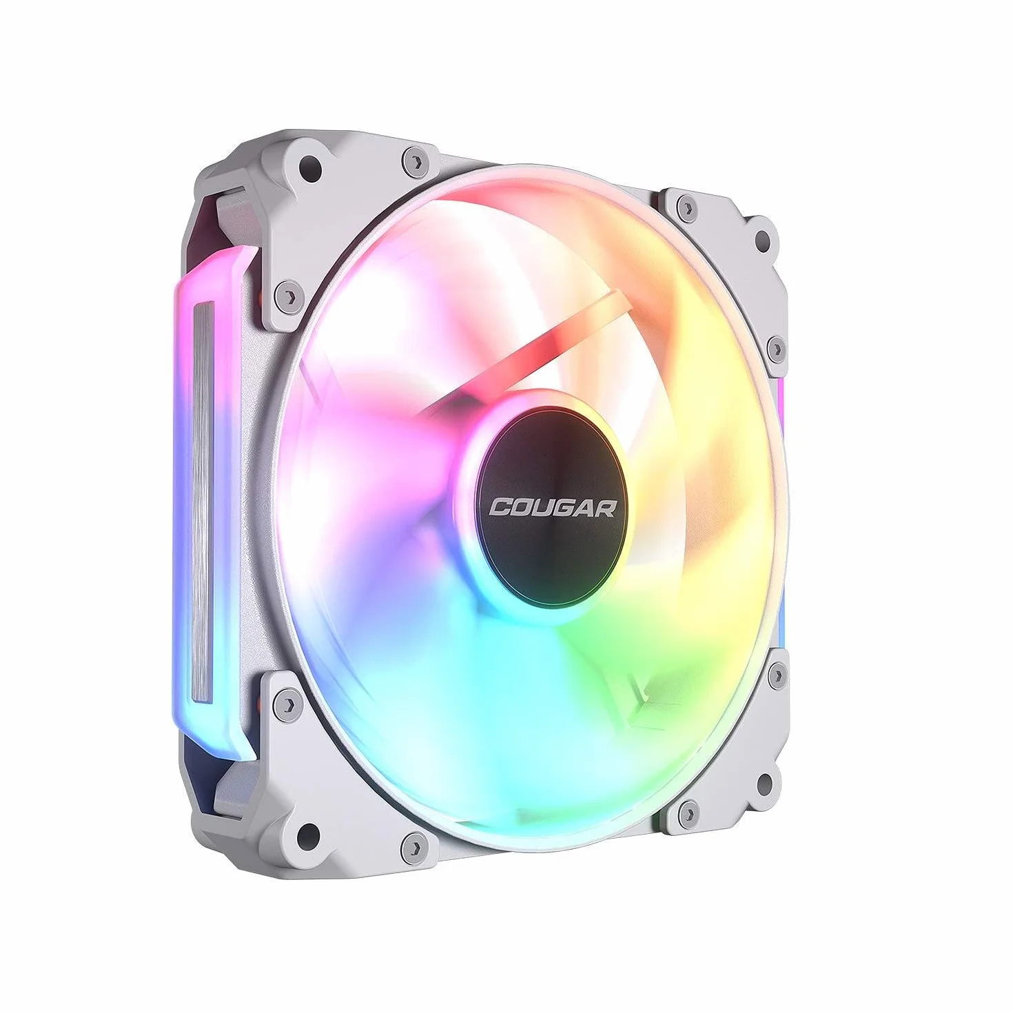 COUGAR GAMING | WENTYLATOR GAMING | KIT3APOLAR120RGBWH - Wentylatory do gier - biały, hydrodynamiczne łożyska i sterowanie PWM - System amortyzacji Q-Stop
