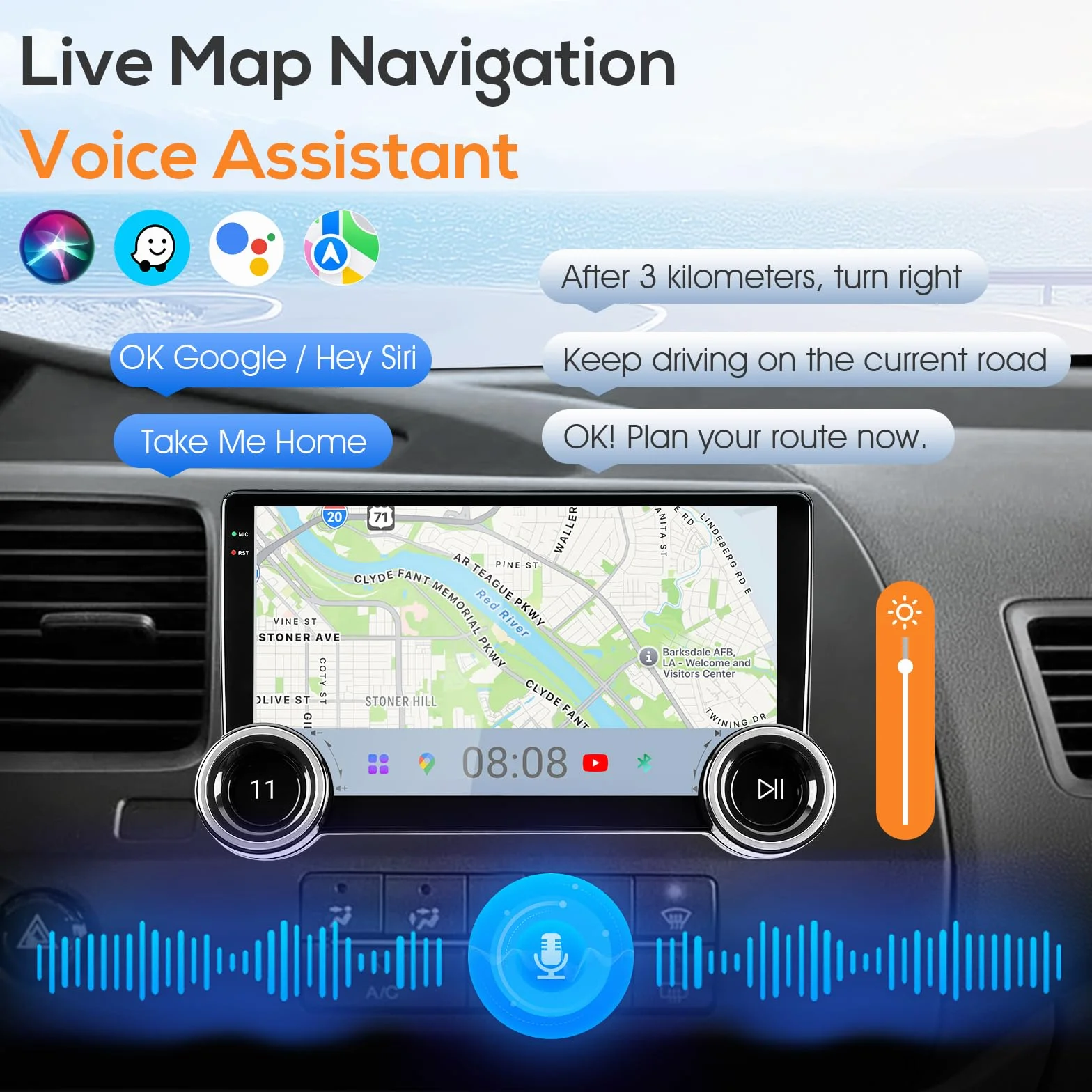 Haudio 10,1-calowy odtwarzacz samochodowy z bezprzewodowym CarPlay i Android Auto, 2 DIN radio samochodowe Bluetooth z kamerą cofania, połączenie lustrzane, asystent głosowy, AM/RDS/FM, pasuje do