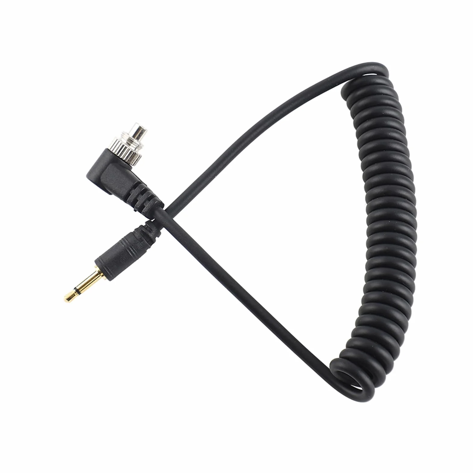 Kabel Synchronizacji Lampy Błyskowej, Zwinięty Przewód Synchronizacji Flash, 2,5 Mm Męski Kabel Synchronizacji PC, Zintegrowane Miganie Aparatu i światło z śrubami, Rozciąga