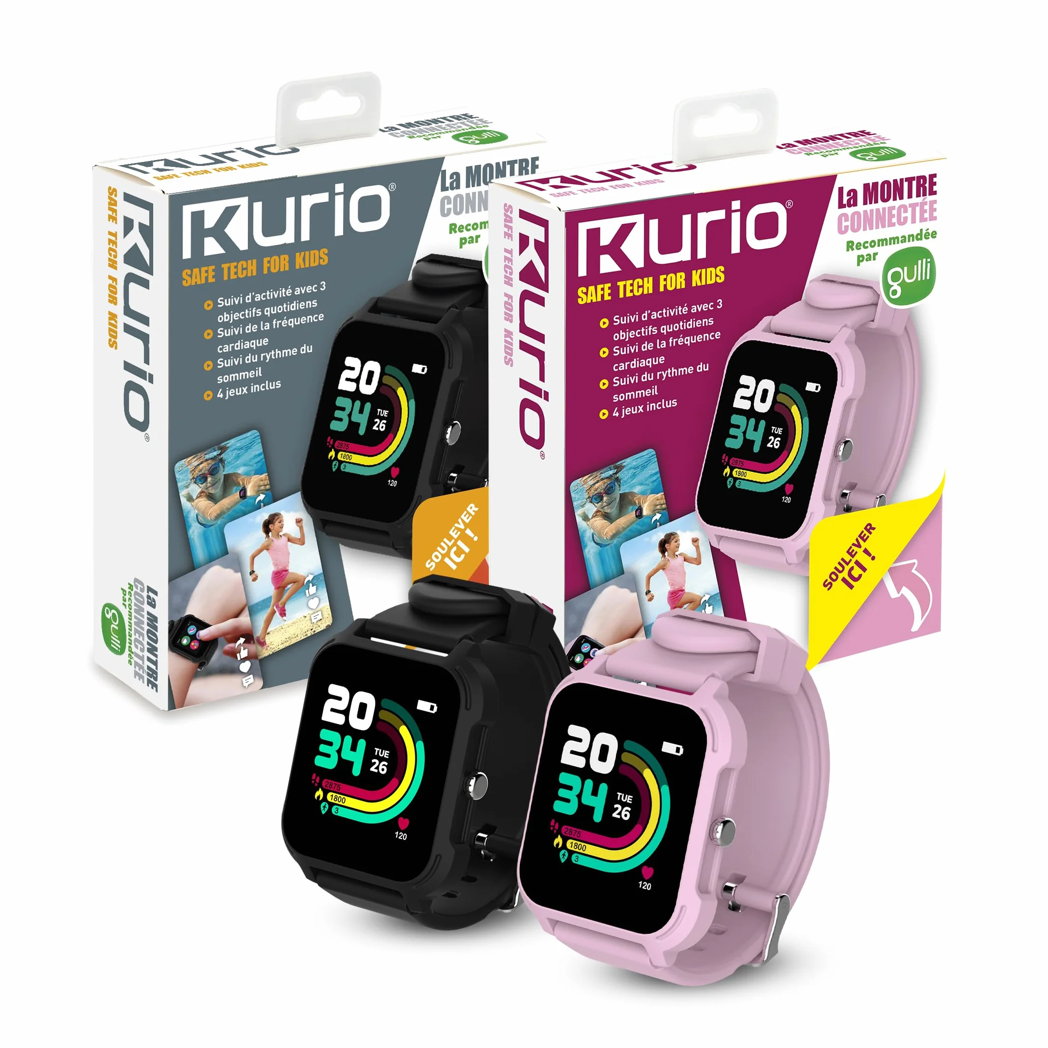 KURIO - Inteligentny zegarek, 1121500141, czarny