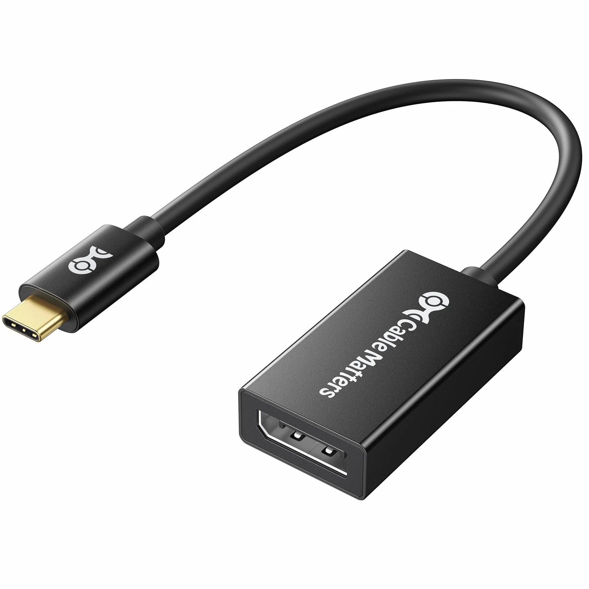 Cable Matters Jednokierunkowy Adapter USB-C do DisplayPort 1.4 32,4 Gbps | 8K@60Hz / 4K@240Hz, HDR, zgodny z Thunderbolt 4, USB4, iPad Pro, iPhone i MacBook