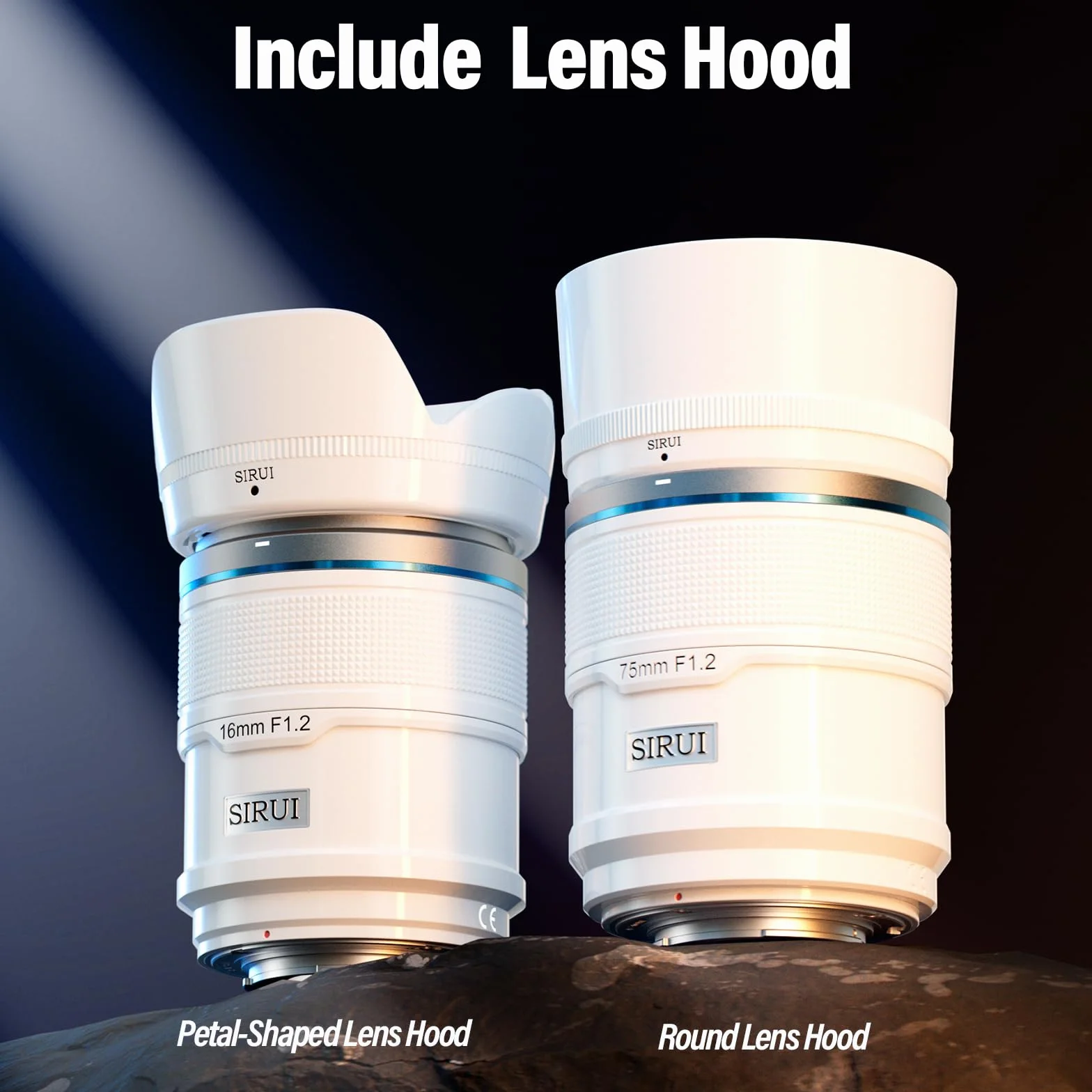 Obiektyw SIRUI Sniper 75mm z automatycznym ustawianiem ostrości F1.2 APS-C teleobiektyw, mocowanie E na serię A5 A6 A7 FX A9 ZV-E (75mm, mocowanie E, biały)