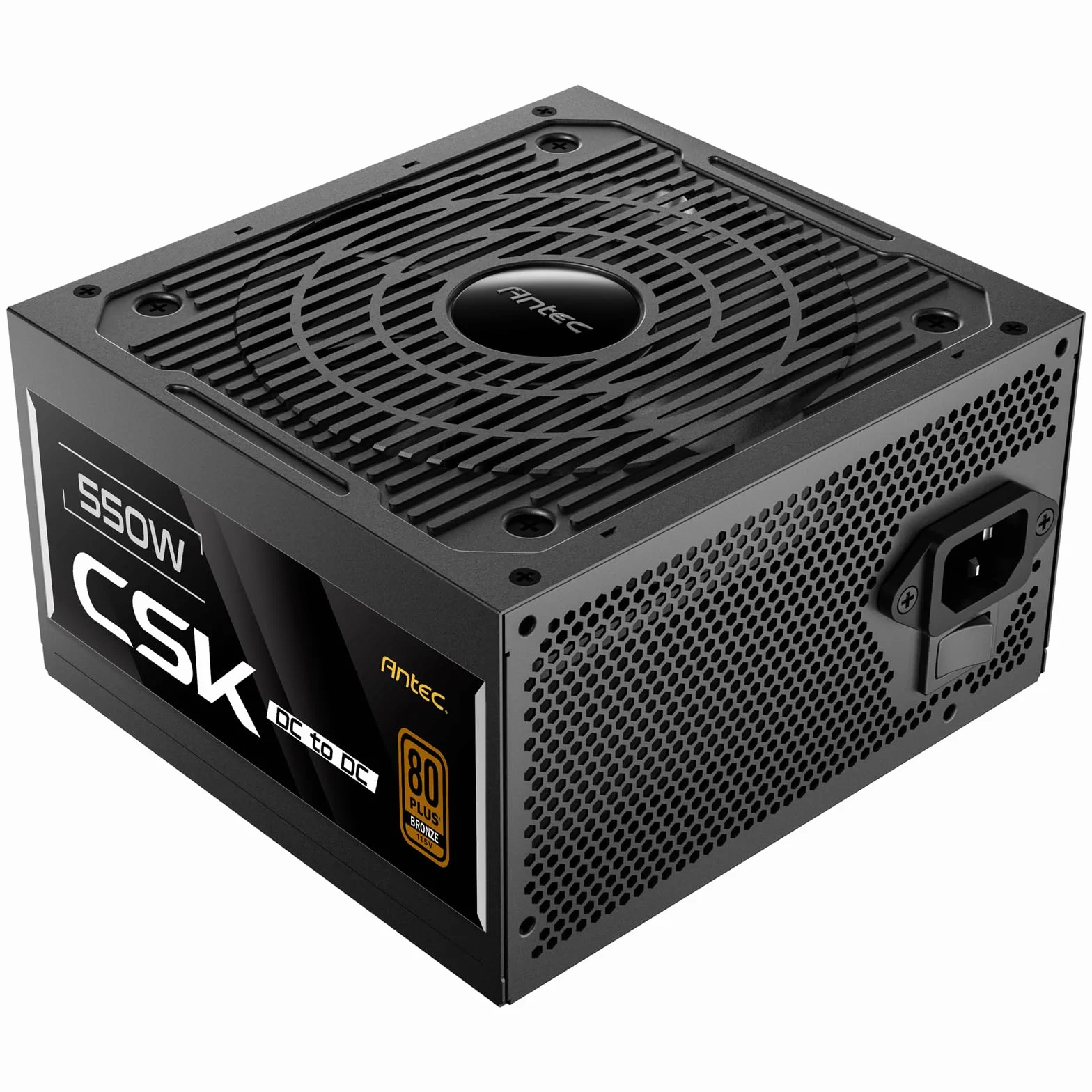 ANTEC CSK550DC 550W PC zasilacz sieciowy – kompatybilny z ATX 2.52, 80 Plus Bronze, cichy wentylator 120 mm, czarny