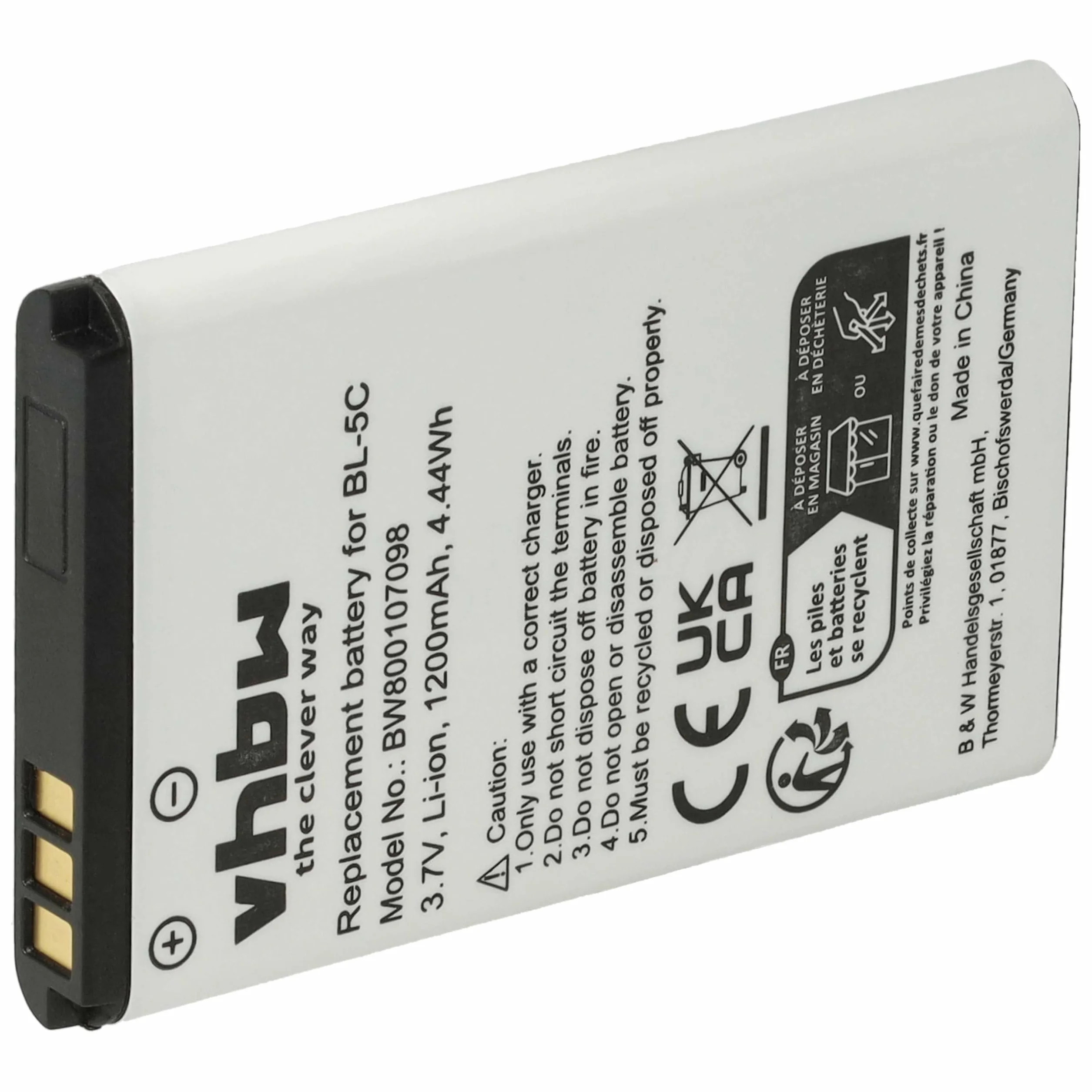 vhbw 10 x bateria zamienna do Nortel 690104 do telefonu komórkowego smartfona telefonu (1200 mAh, 3,7 V, litowo-jonowa)