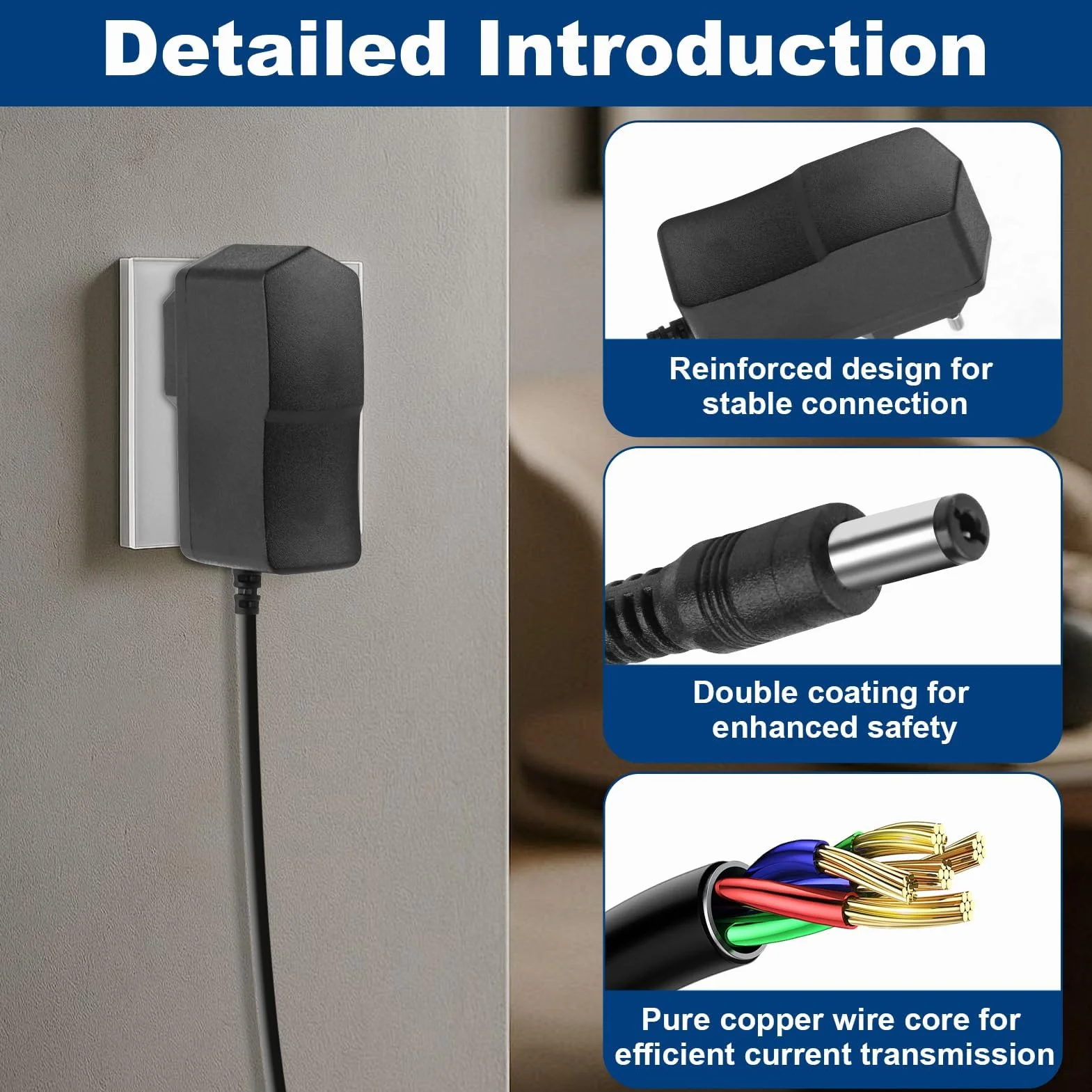 9 V 2 A zasilacz AC adapter z 8 wtyczkami DC 5,5 x 2,1 mm ładowarka do falownika 500 mA do 2000 mA zasilacz sieciowy do routera taśmy LED CCTV WLAN Hub FritzBox urządzenia adapter zasilacza konwerter