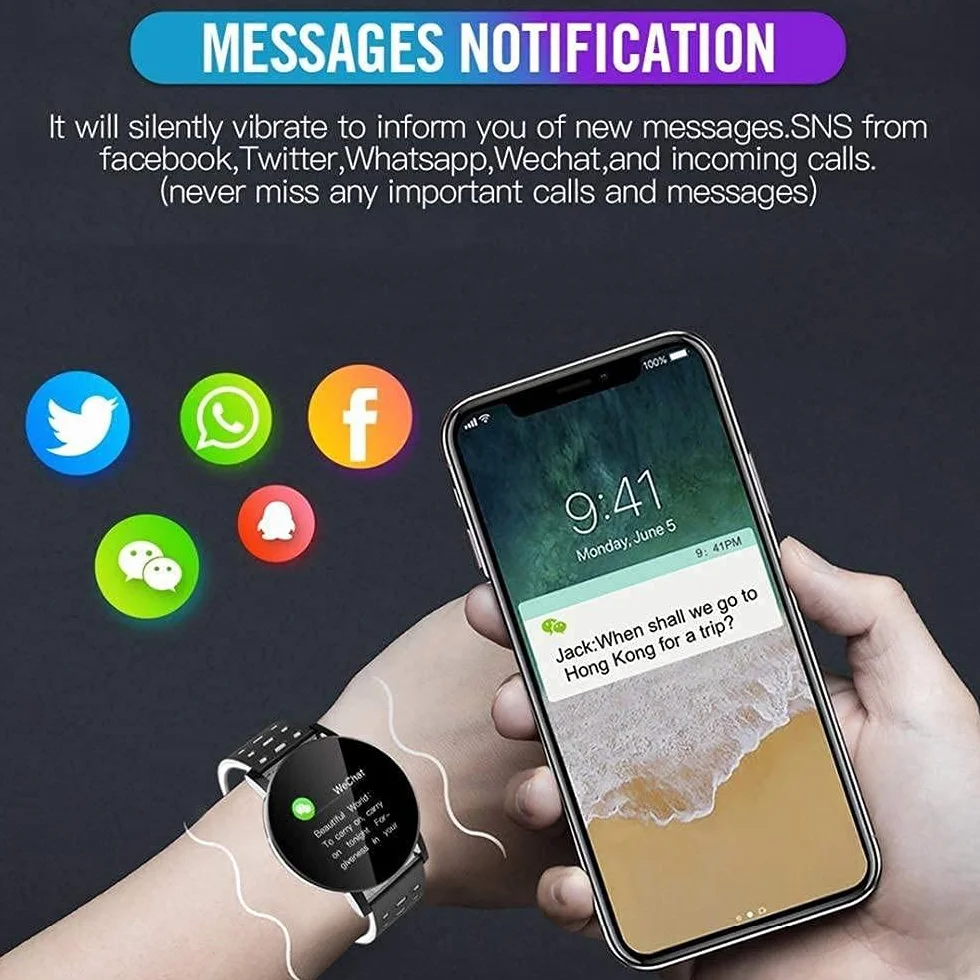 Smartwatch Męski monitor ciśnienia krwi Inteligentny zegarek Okrągły zegarek damski Sport Fitness Krokomierz Pasek dla Androida iOS (kolor: niebieski) (czerwony) little surprise