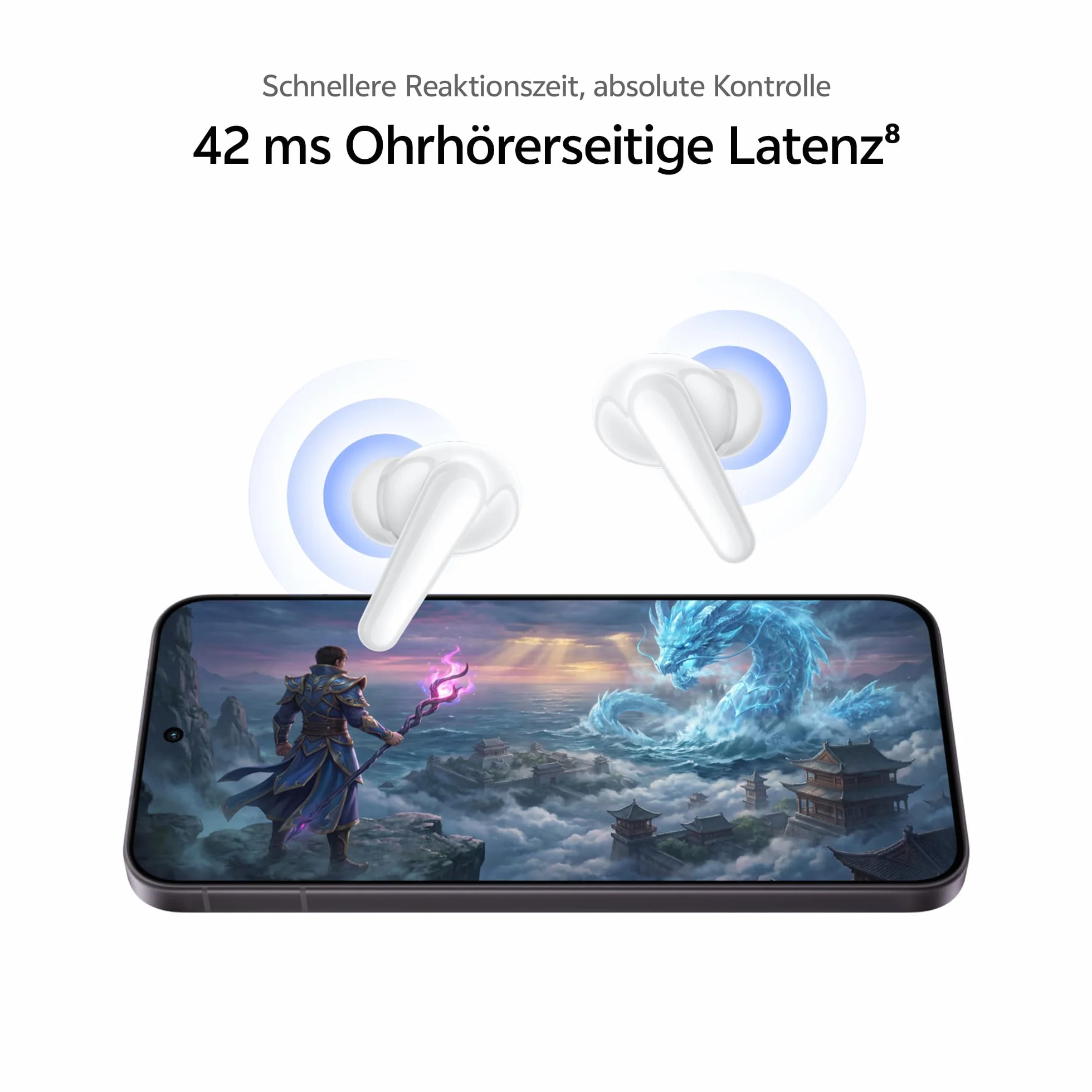 vivo Buds Pro bezprzewodowe słuchawki, 55 dB AI adaptacyjna redukcja szumów, żywotność baterii 55 godzin, dźwięk przestrzenny, BT 6.1 Dual Connection, IP54, wodoodporny, 4,3 g, kolor czarny