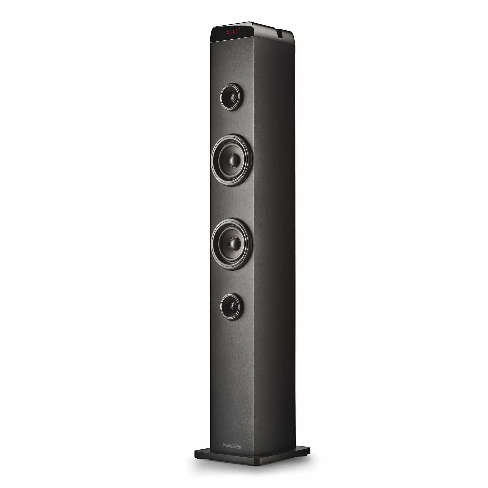 NGS Sky Charm Pro 50 W wieża dźwiękowa z Bluetooth 5.4, optyczna, USB, AUX-IN, radio FM, funkcja nadawania, mikrofon do karaoke, pilot zdalnego sterowania, czarny