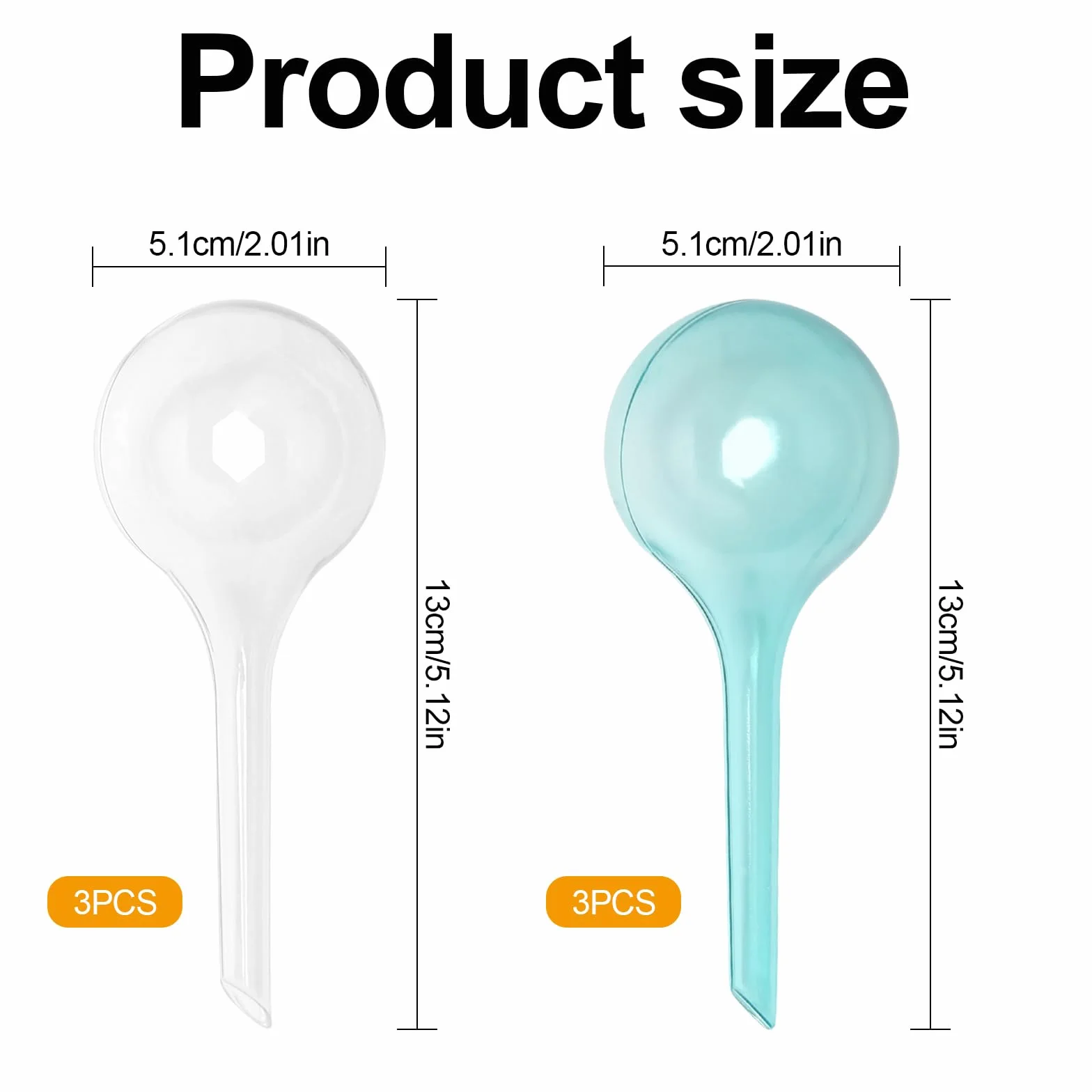 Automatyczne kule nawadniające 5 cm z tworzywa sztucznego 6 sztuk do roślin