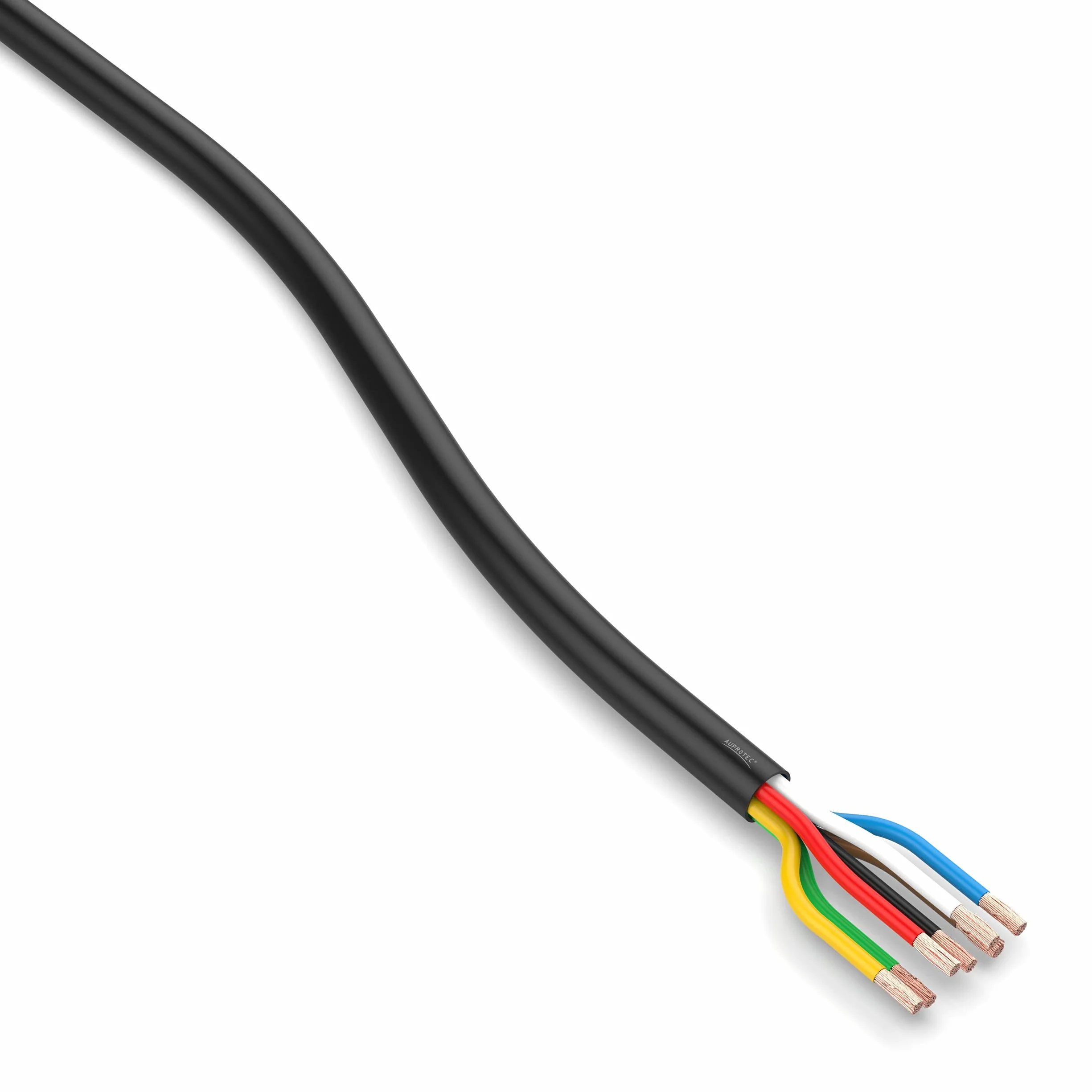 AUPROTEC Kabel samochodowy 7 x 1,5 mm² 20 m okrągły FLRYY I okrągły kabel do pojazdu/przewód samochodowy do różnych zastosowań, 7-biegunowy kabel nadaje się do przyczep