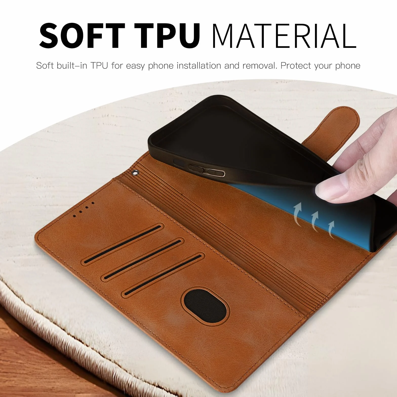 Xiaomi Redmi 14C 5G Etui z klapką skóra PU magnetyczne