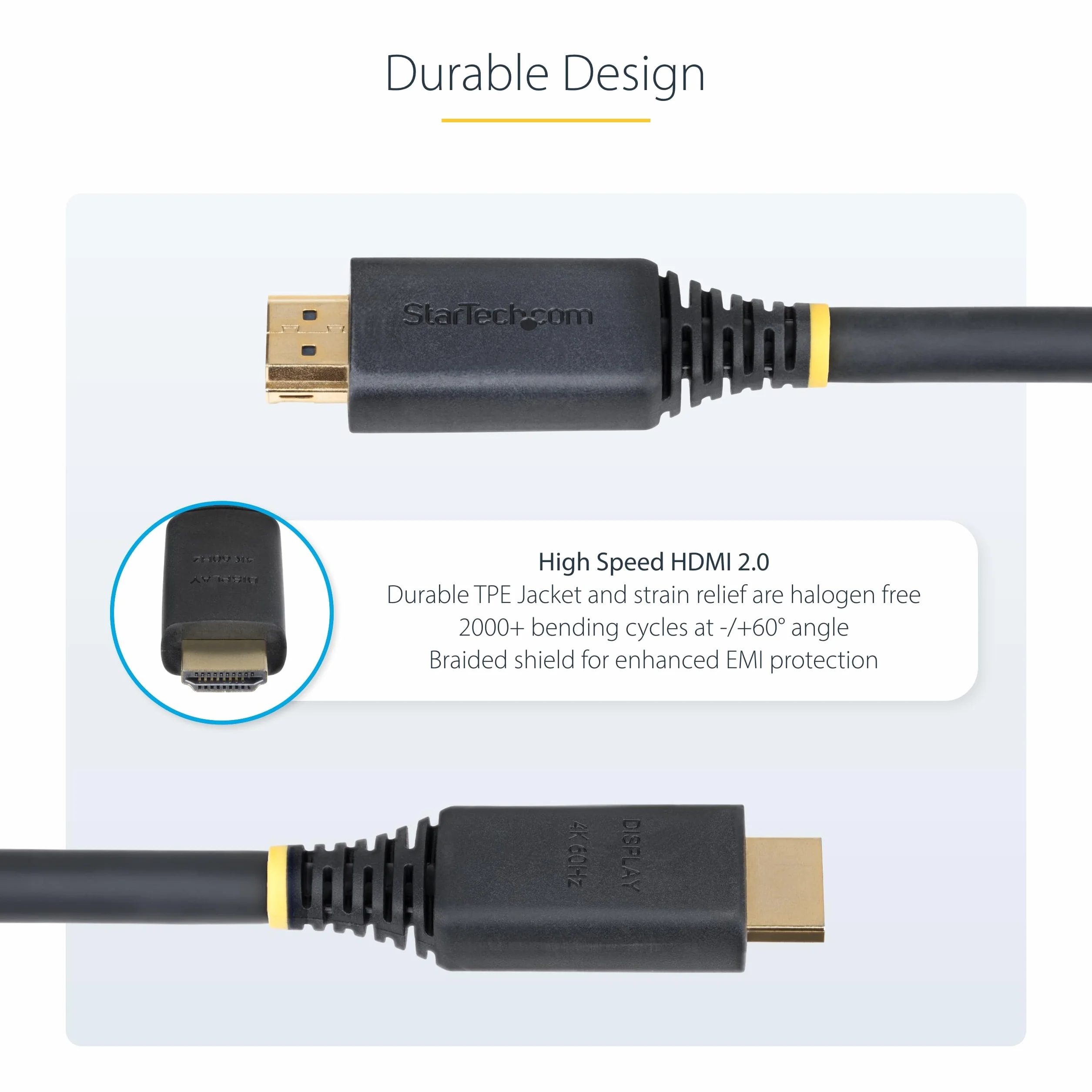 StarTech.com Aktywny kabel HDMI o wysokiej prędkości, 10 m, 4K 60 Hz/1440p 144 Hz, 18 Gb/s, przewód UHD HDMI 2.0, kurtka TPE