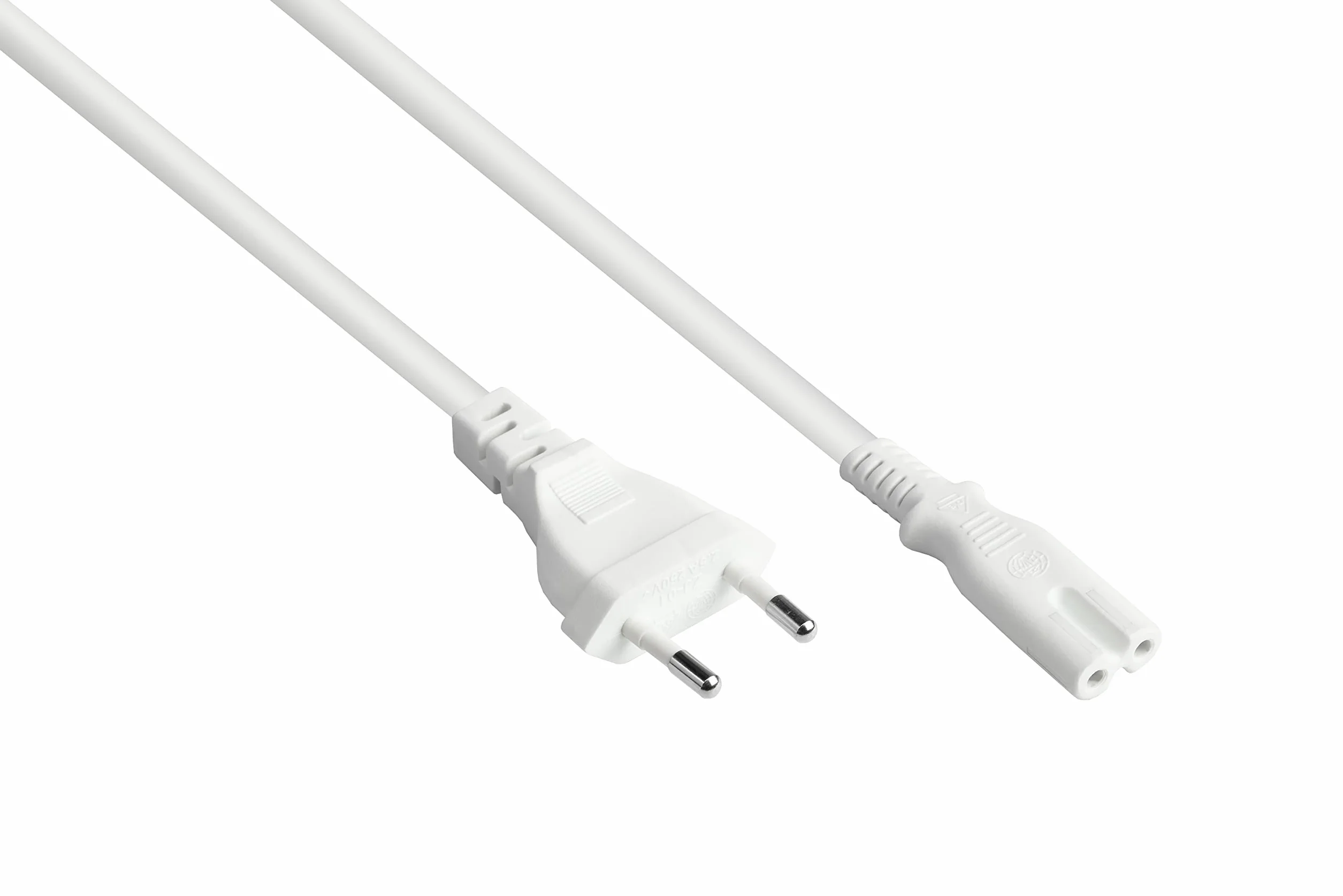 Good Connections EURO przewód zasilający - 7,5 m - wtyczka euro typu C (prosta) do gniazda C7/Euro 8 (prosta) - przewód miedziany - 0,75 mm² - kabel zasilający do telewizora, konsoli, radia,