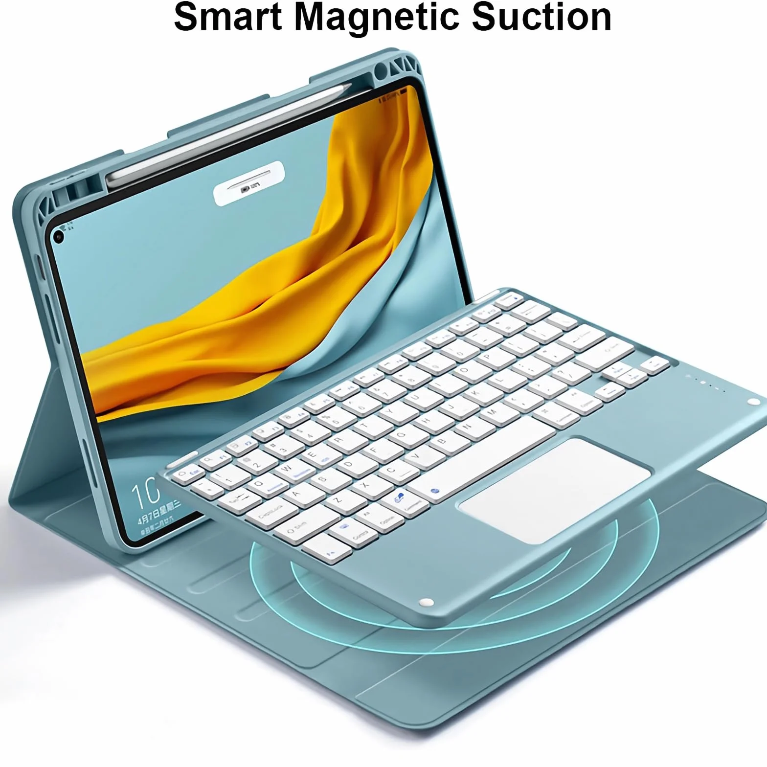 Etui z klawiaturą do Xiaomi Mi Pad 6/6 Pro 11" 2023, Wbudowany Uchwyt Na Ołówek, Magnetyczna Odłączana Bezprzewodowa Podświetlana Klawiatura z Myszą Bluetooth,Dark purple