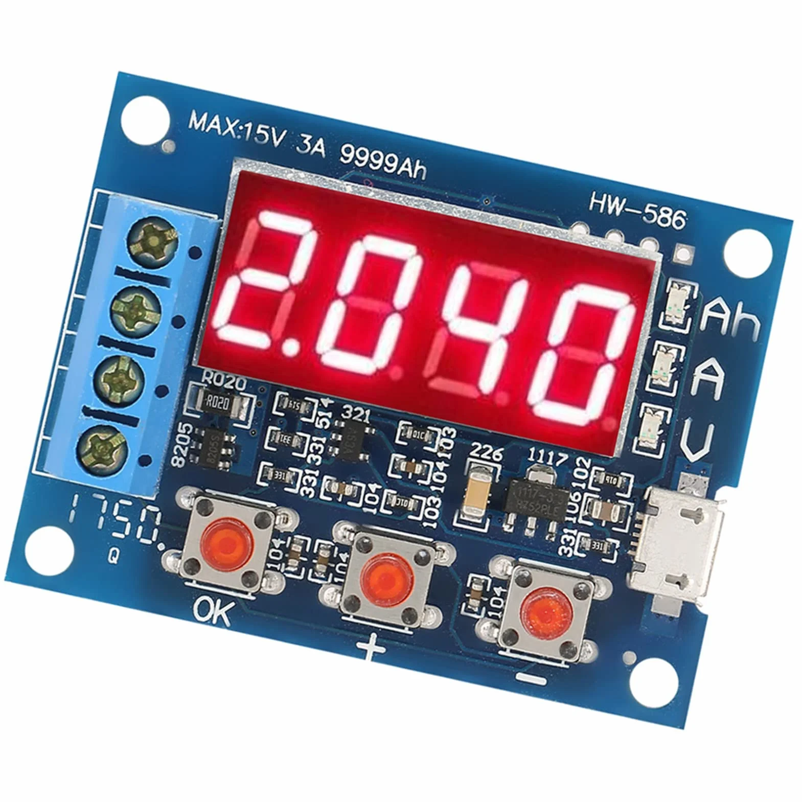1.2 12V Li Ion, Lithium Capacity Meter Zb2L3 Acid Battery Capacity Meter Discharge Tester Analyzer