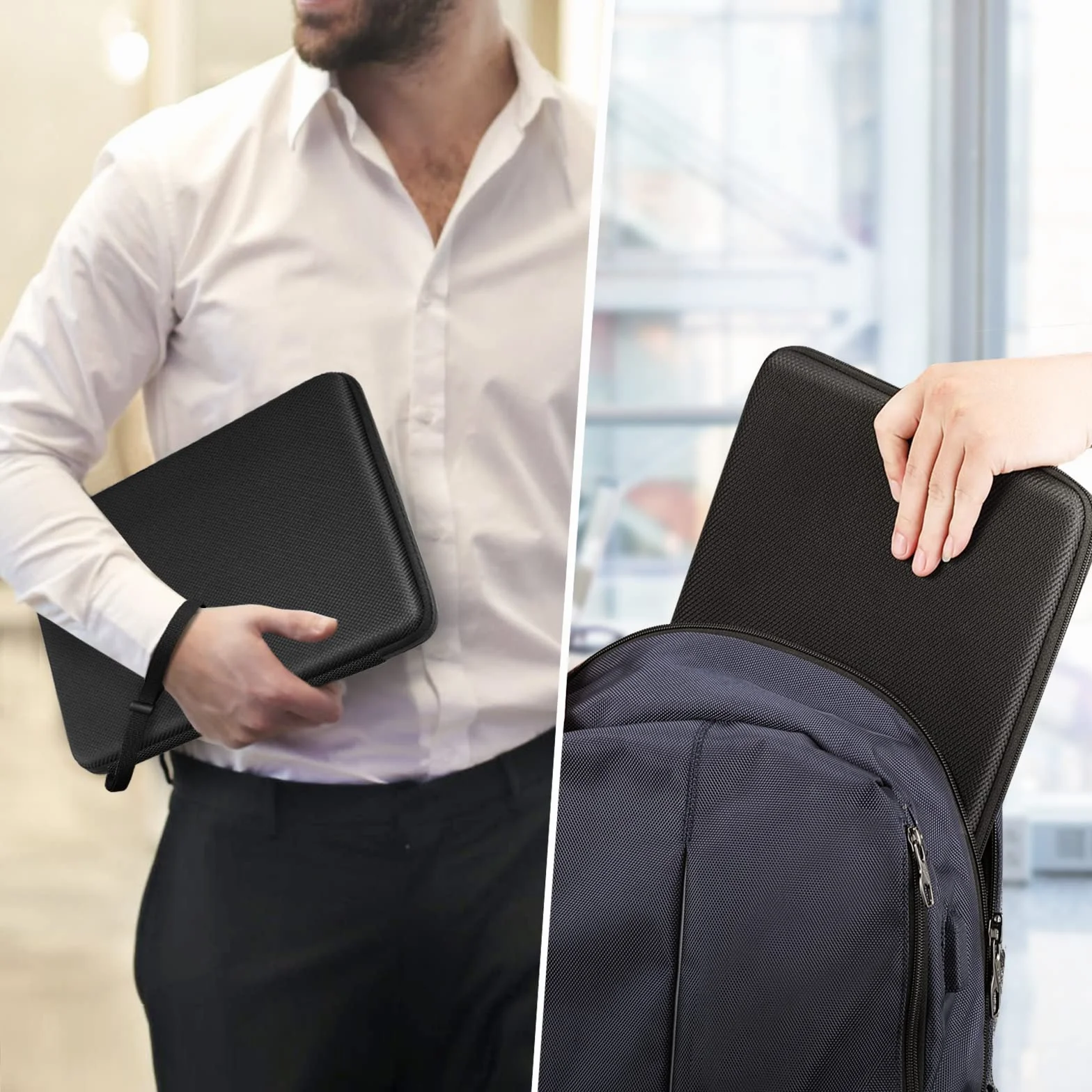 FINPAC Twardy pokrowiec na laptopa 11,6'' ASUS Chromebook/Vivobook, Lenovo IdeaPad 11,6'' i innych notebooków Dell/Acer/HP/Samsung o przekątnej ekranu 11,6 cala, odporna na wstrząsy, torba ochronna,