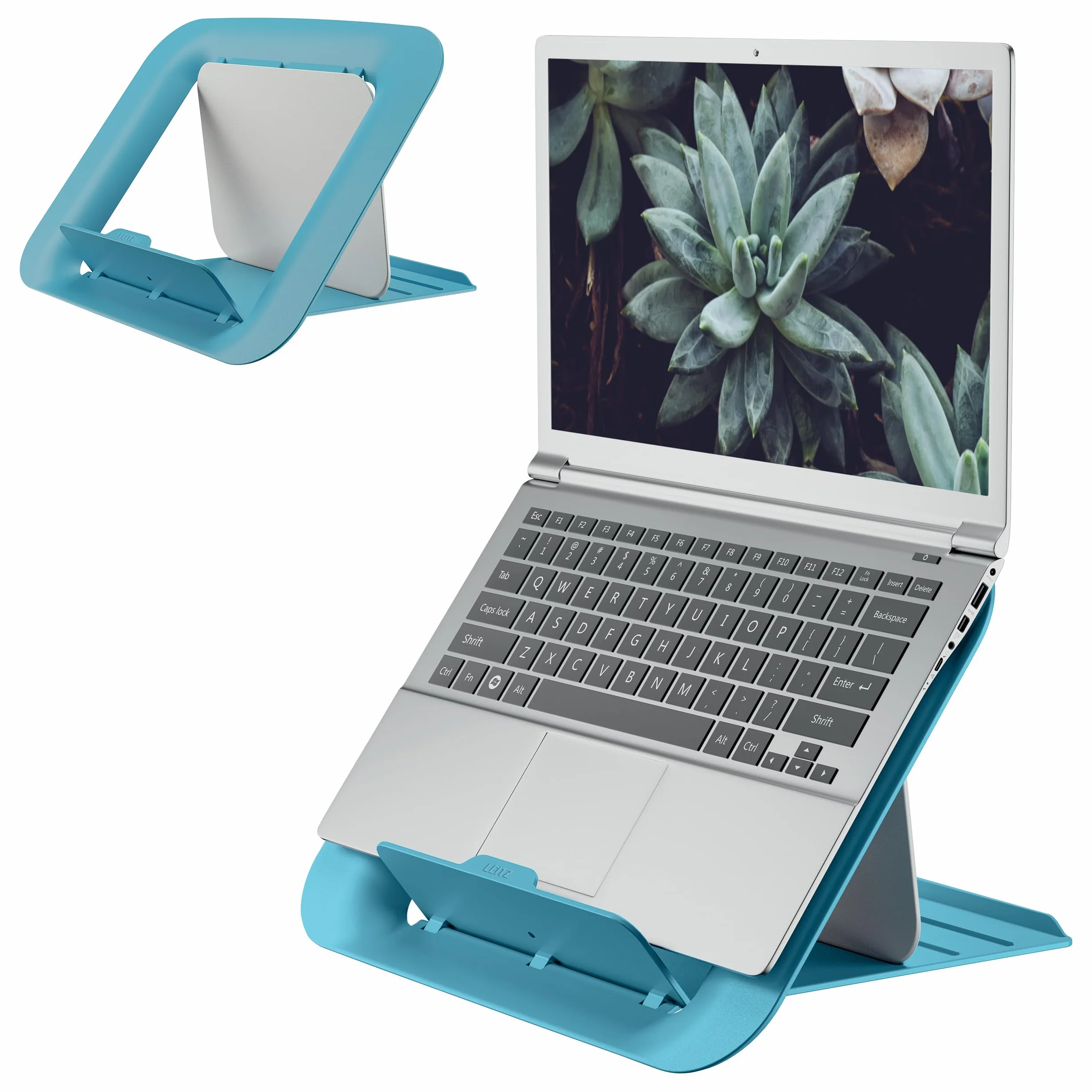 Leitz, Regulowana Podstawka pod Laptopa Leitz Ergo Cosy, na Stolik/Biurko, 4 Wysokości, Kolor Morski Niebieski (64260061)