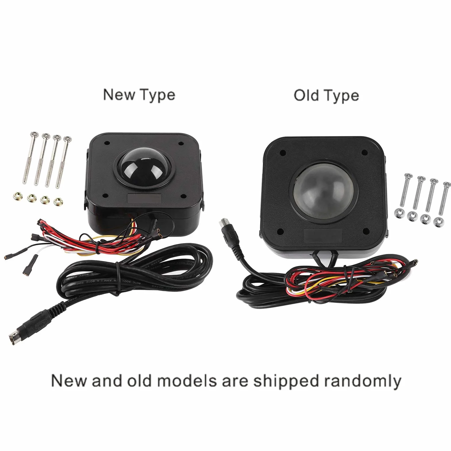 WANGCL 4,5 cm okrągła mysz LED Trackball PS/2 złącze PCB, przewodowy trackball USB do gier zręcznościowych