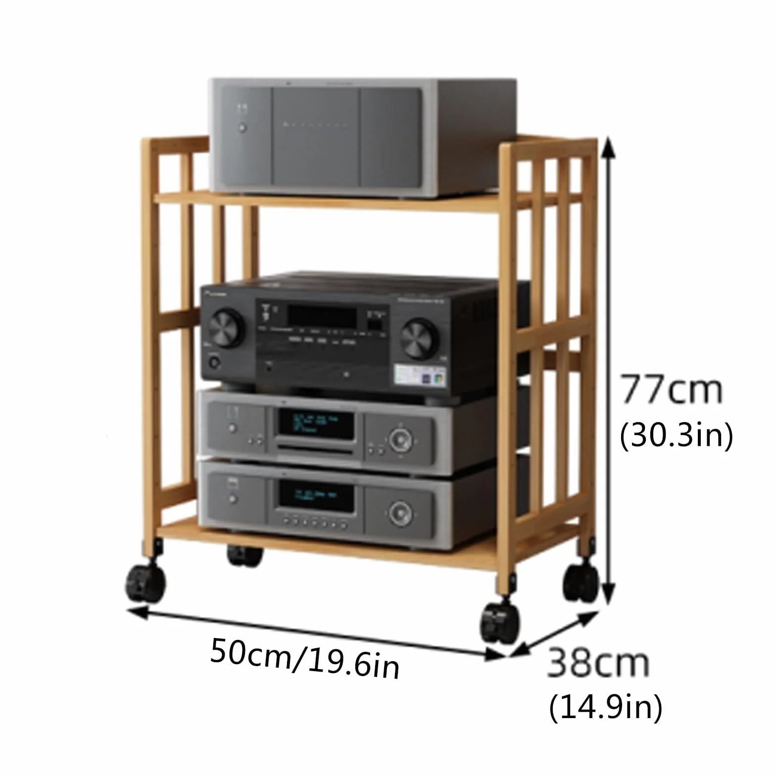 Stylowy drewniany stojak AV do salonu, narożna półka audiowizualna, szafka stereo, konsola gramofonowa, wieża do gier, centrum kina domowego.