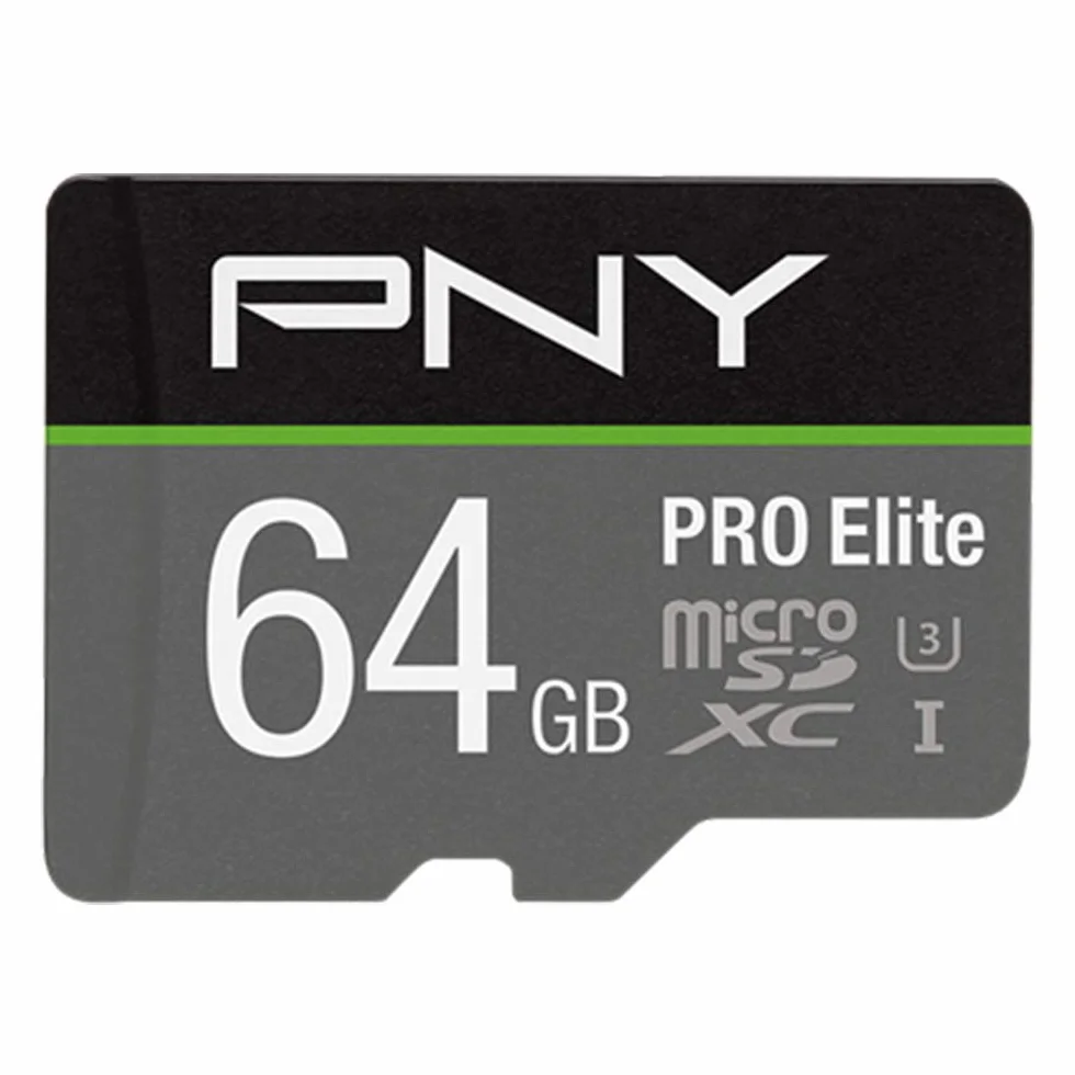 PNY Pro Elite microSDXC 64GB Class 10 UHS-I U3 100MB/s A1 V30