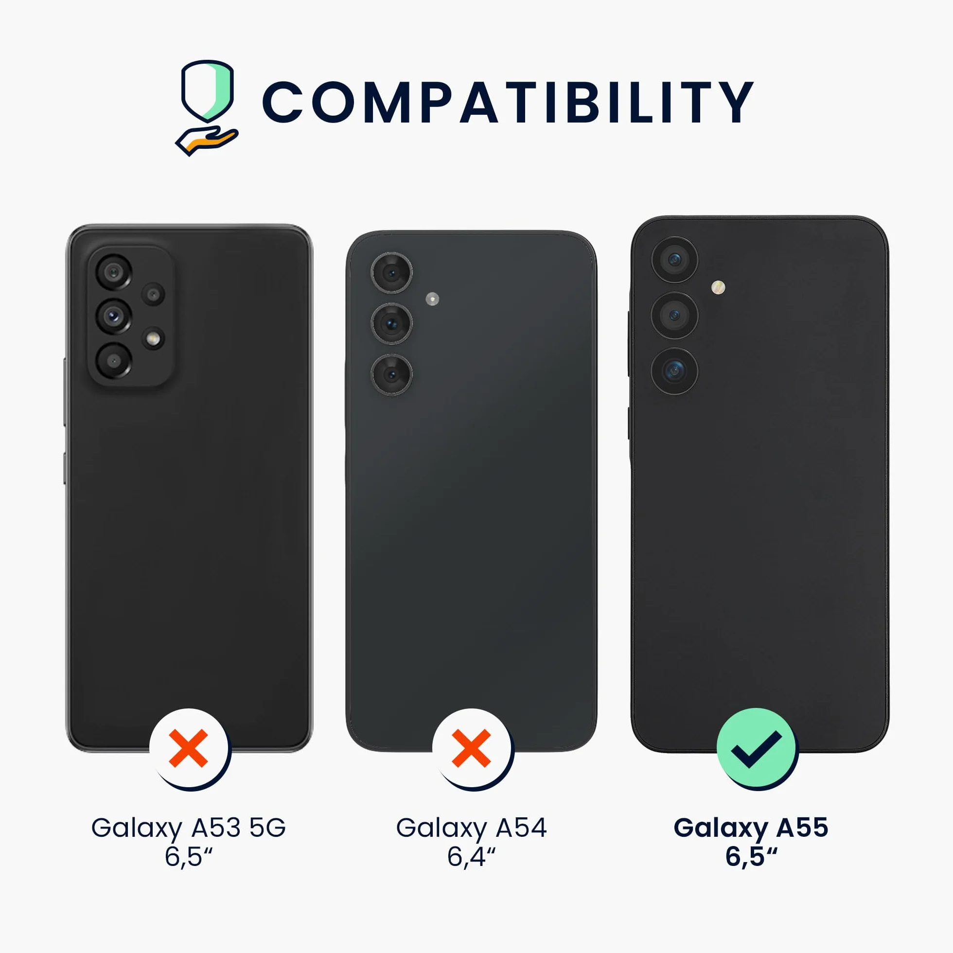 kwmobile Etui do Samsung Galaxy A55 5G, Ultra cienki TPU i silikon, Czarny