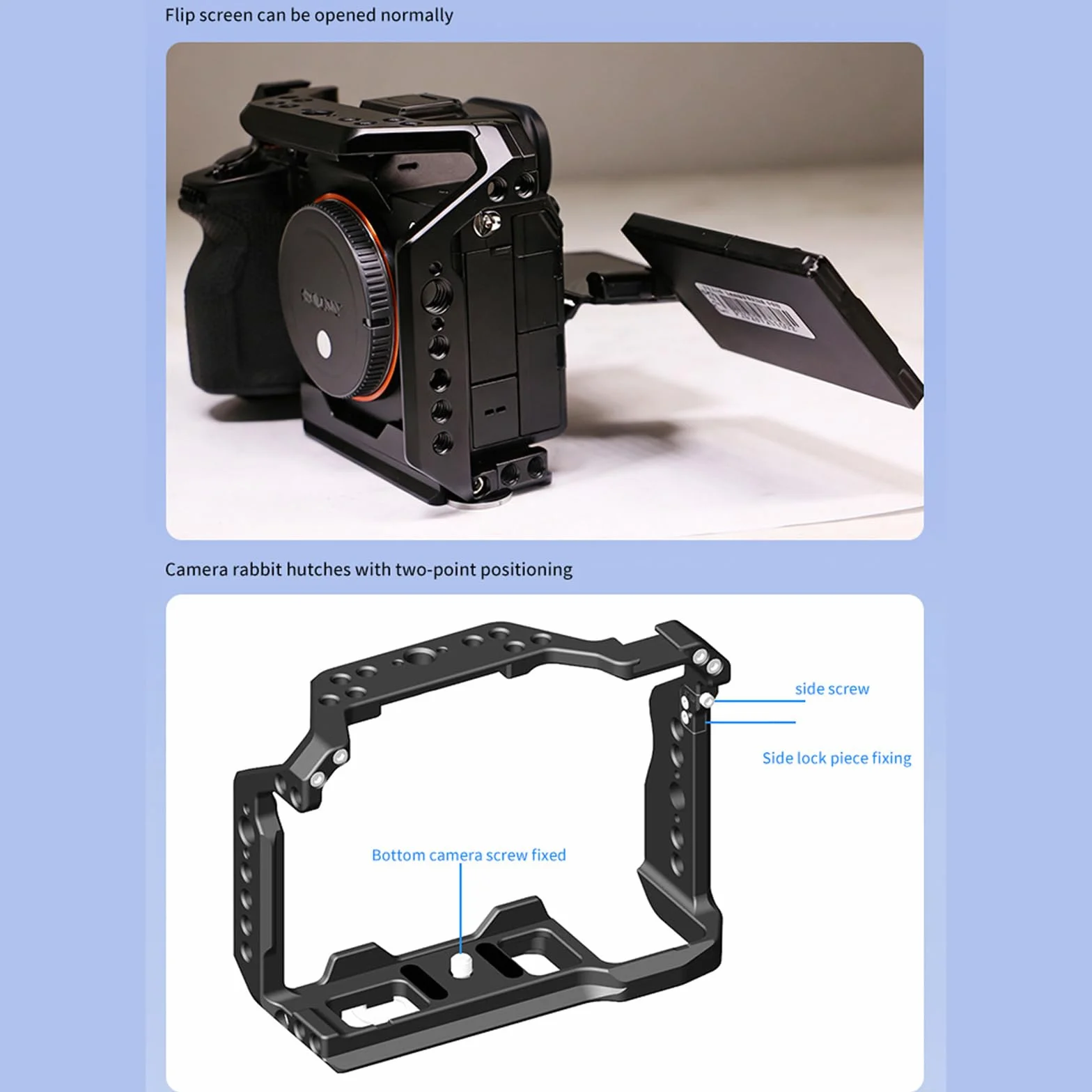 Pełna klatka aparatu ochronna obudowa do A7M4 A7M5 A7R5 DSLR stabilizator rozszerzeń aparatu wideo film film film uchwyt sprzęt fotograficzny