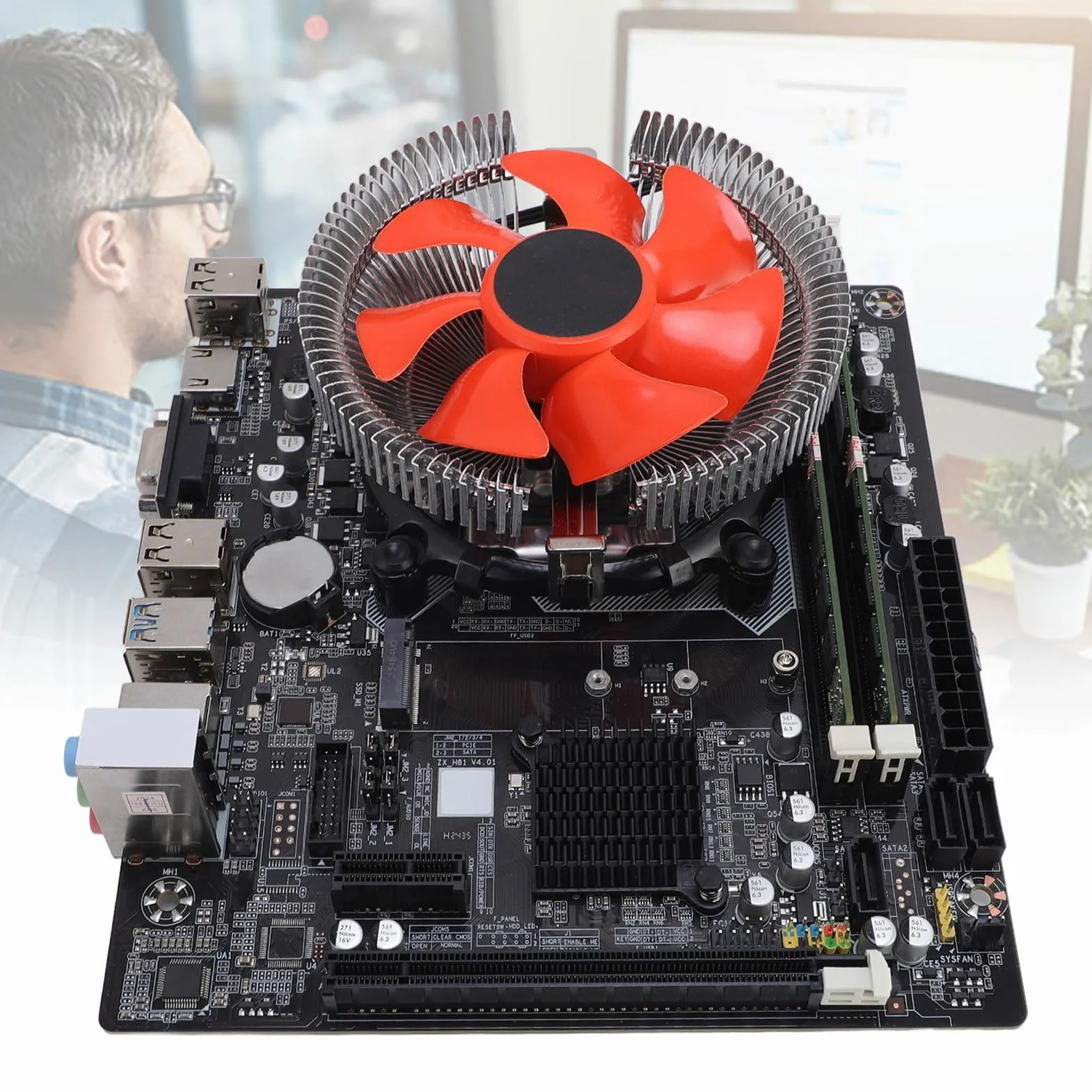 Zestaw Płyty Głównej H81 z I5-4570, 8 GB DDR3 RAM, M.2 Szybkie Gniazdo SSD, PCI-E 16X, SATA 2.0, USB 3.0, HDMI/VGA Port, Gigabit Lan, Zestaw Kompilacji Gier Komputerowych