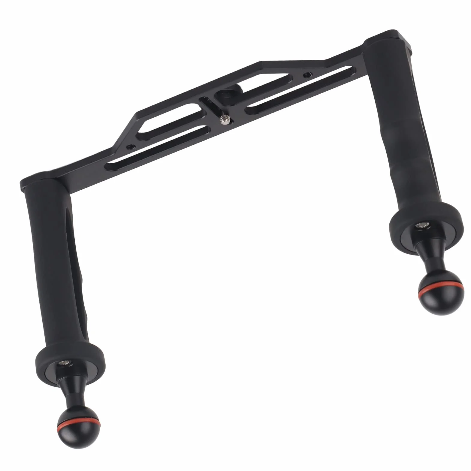 Podwójny Uchwyt Aluminiowy Stabilizator Tacy do Obudowy Aparatu Podwodnego, Ergonomiczna i Lekka Konstrukcja, Optymalizuje Balans Podczas Fotografowania, Odpowiedni do Lustrzanek